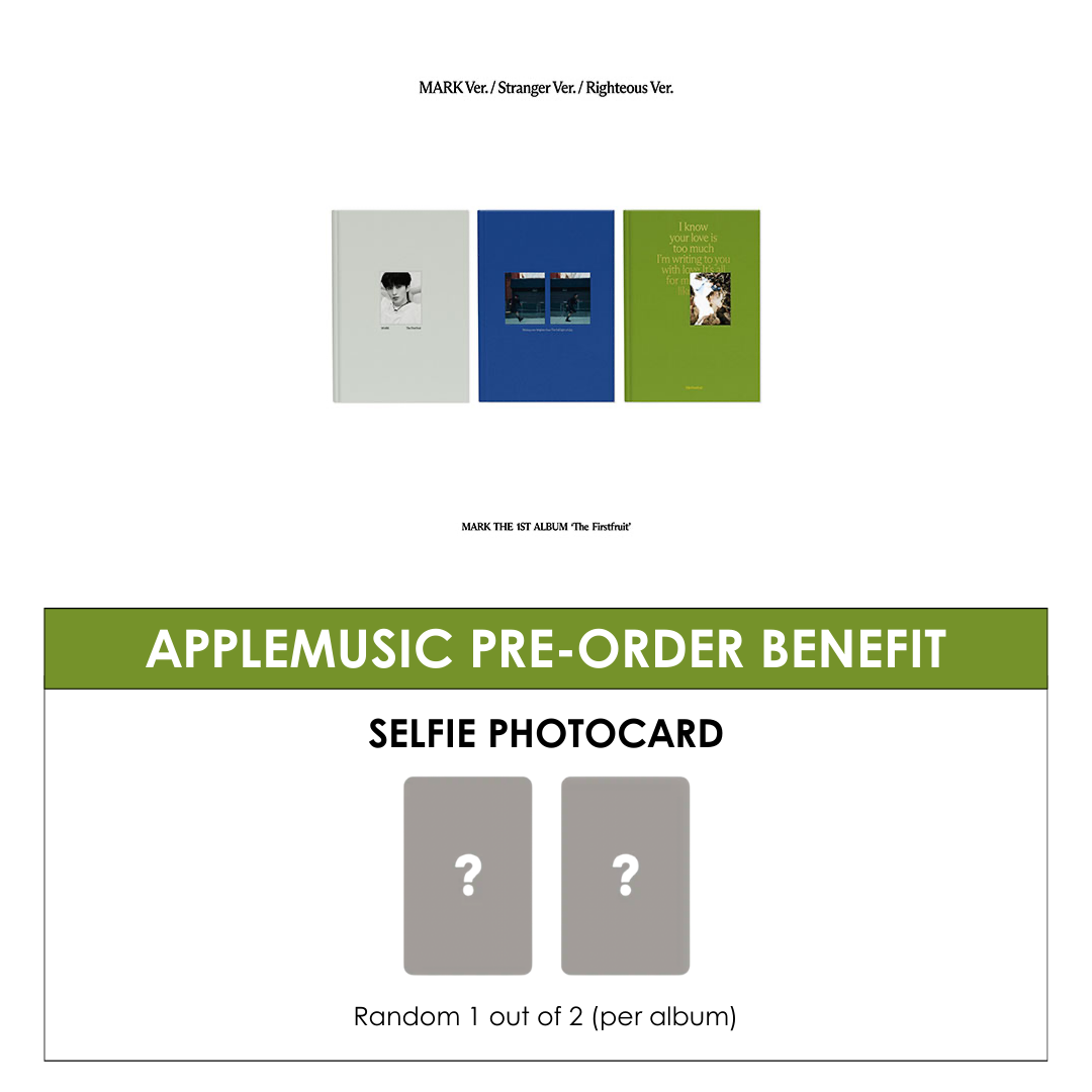 MARK 1ST ALBUM - THE FIRSTFRUIT (PHOTOBOOK VER.) + APPLEMUSIC PHOTOCARD