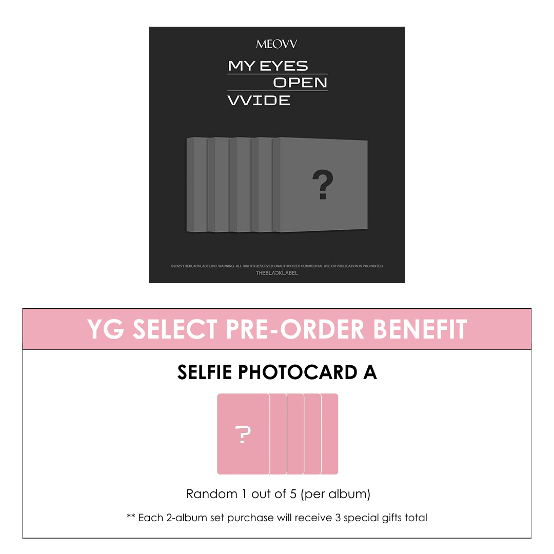 MEOVV 1ST EP ALBUM - MY EYES OPEN VVIDE + YG SELECT PHOTOCARD (PRE-ORDER)