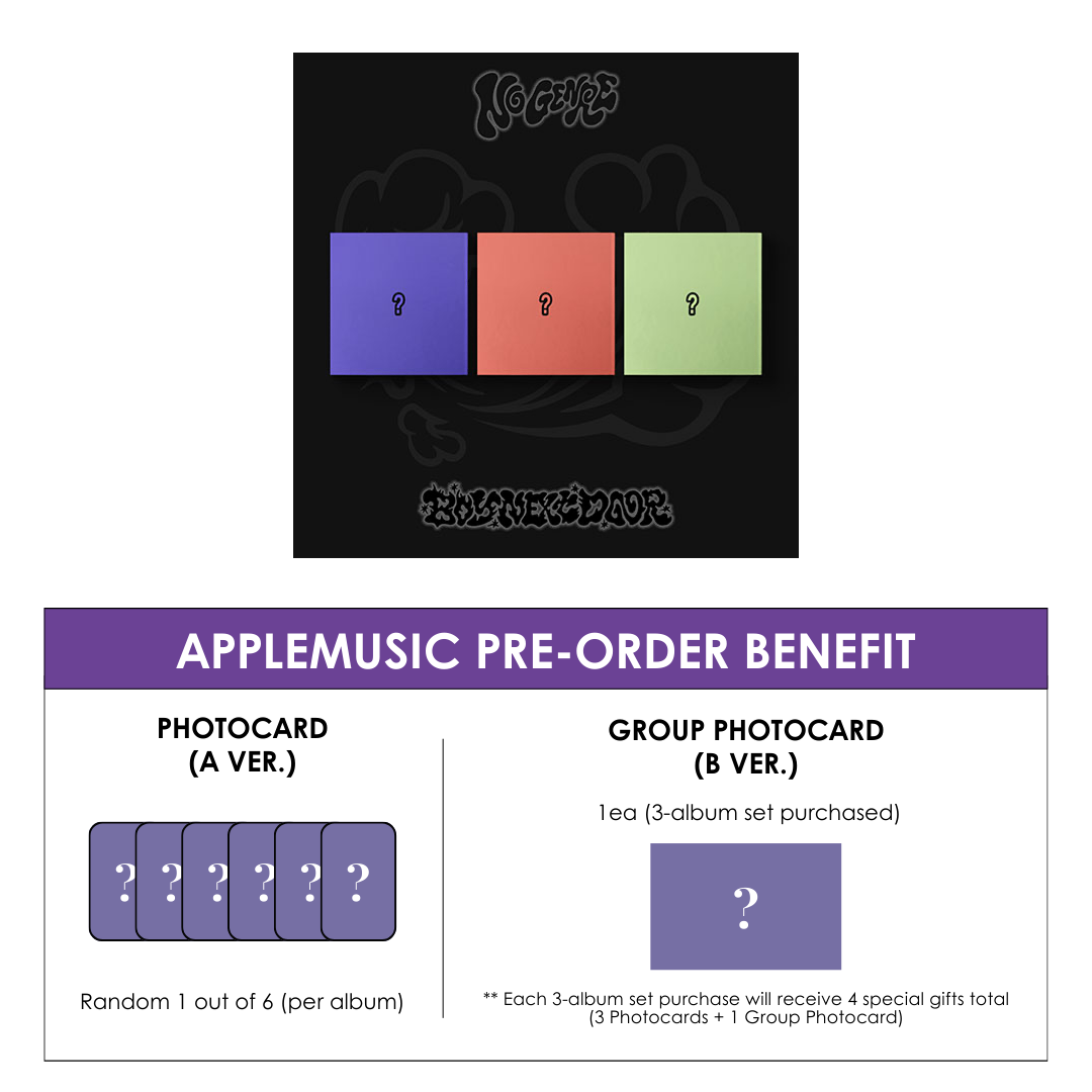 BOYNEXTDOOR 4TH EP ALBUM - NO GENRE + APPLEMUSIC PHOTOCARD (PRE-ORDER)
