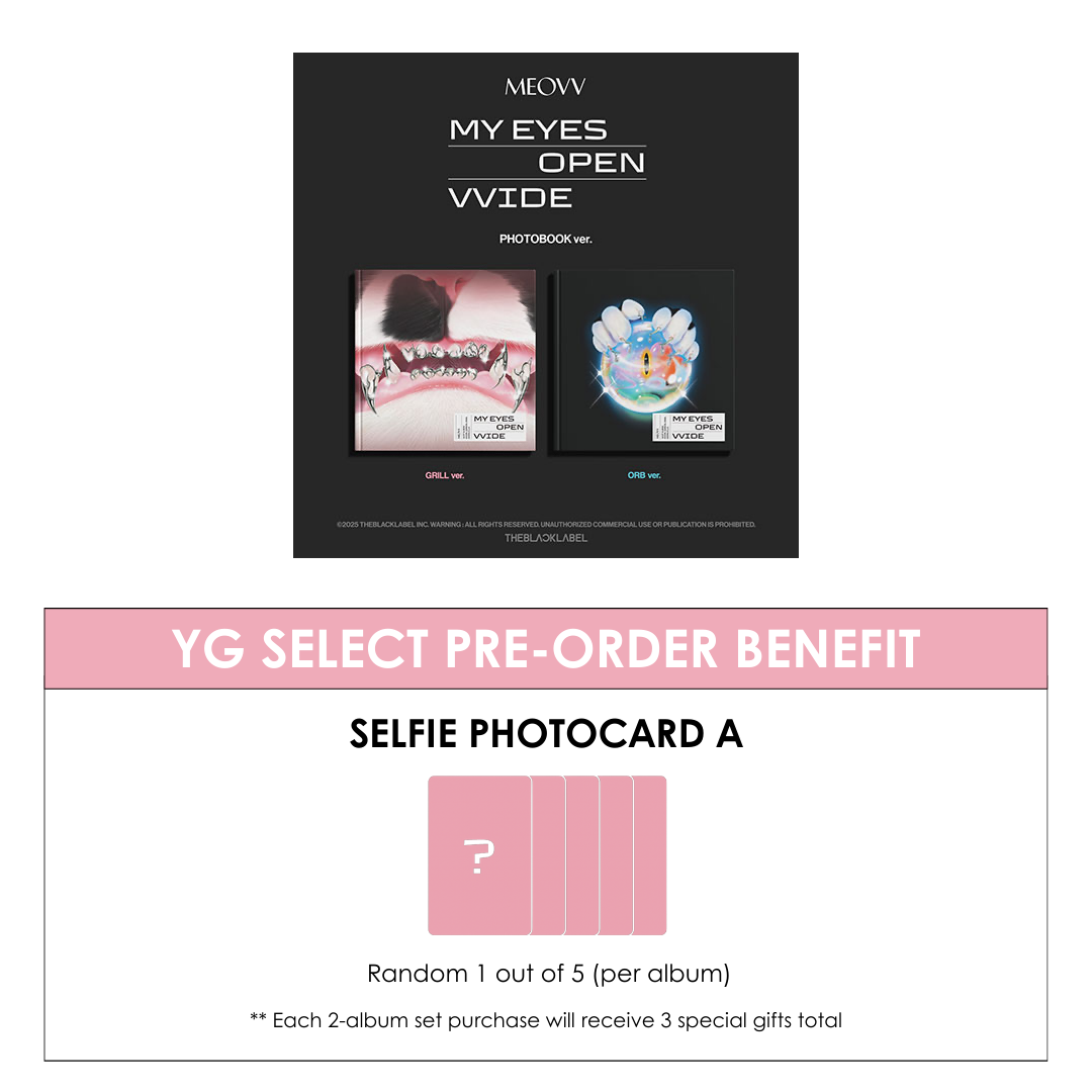MEOVV 1ST EP ALBUM - MY EYES OPEN VVIDE + YG SELECT PHOTOCARD (PRE-ORDER)