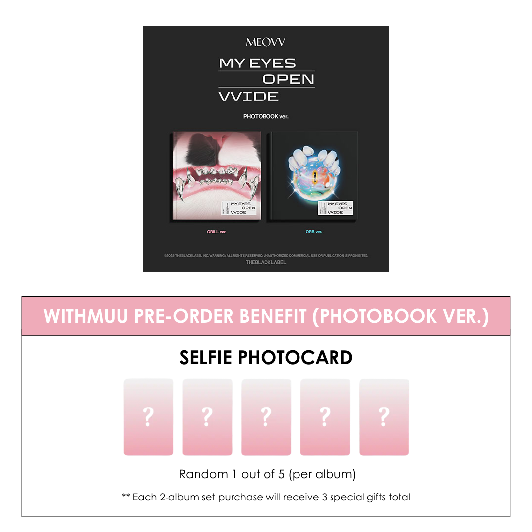 MEOVV 1ST EP ALBUM - MY EYES OPEN VVIDE + WITHMUU PHOTOCARD (PRE-ORDER)