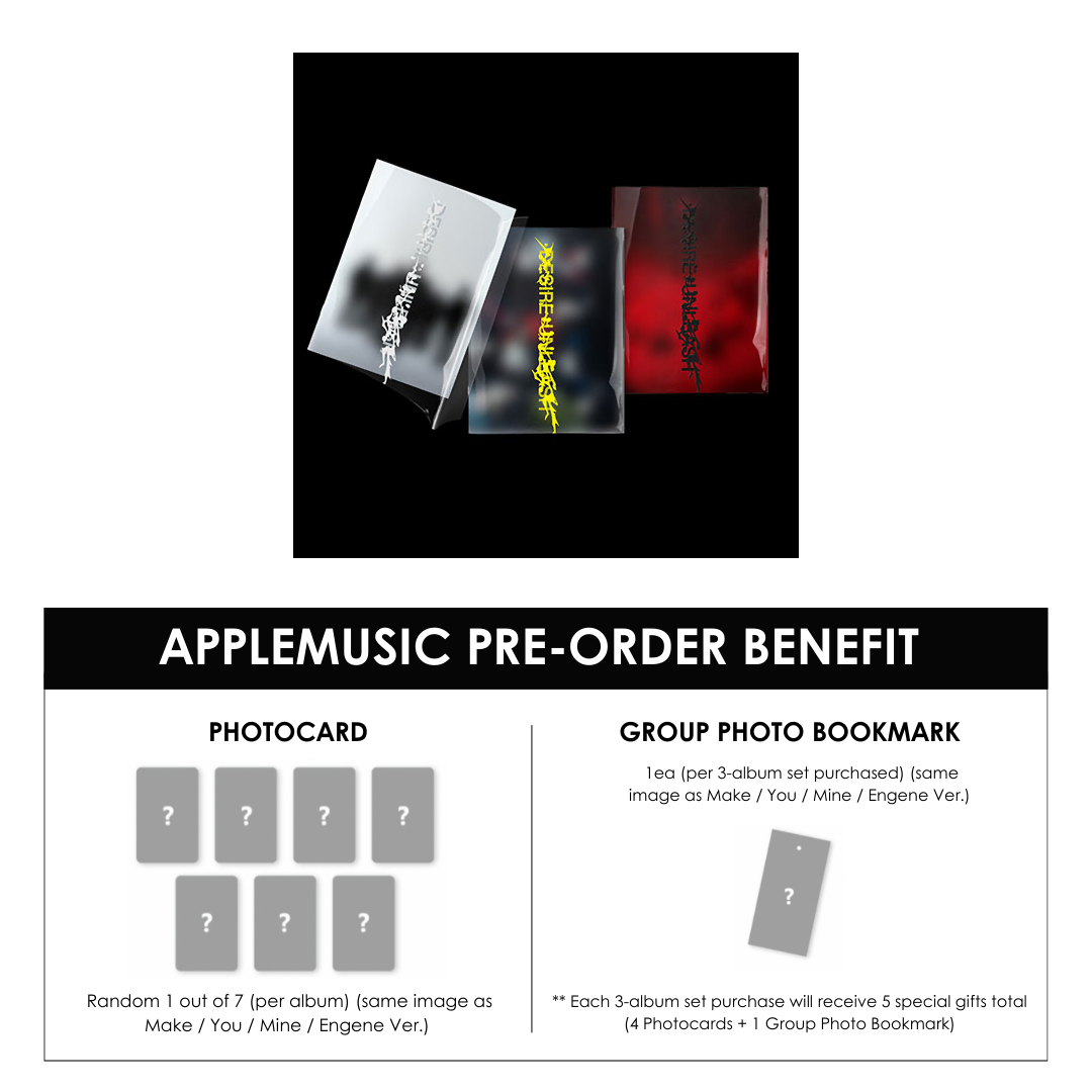 ENHYPEN 6TH MINI ALBUM - DESIRE : UNLEASH + APPLEMUSIC PHOTOCARD + BOOKMARK (PRE-ORDER)