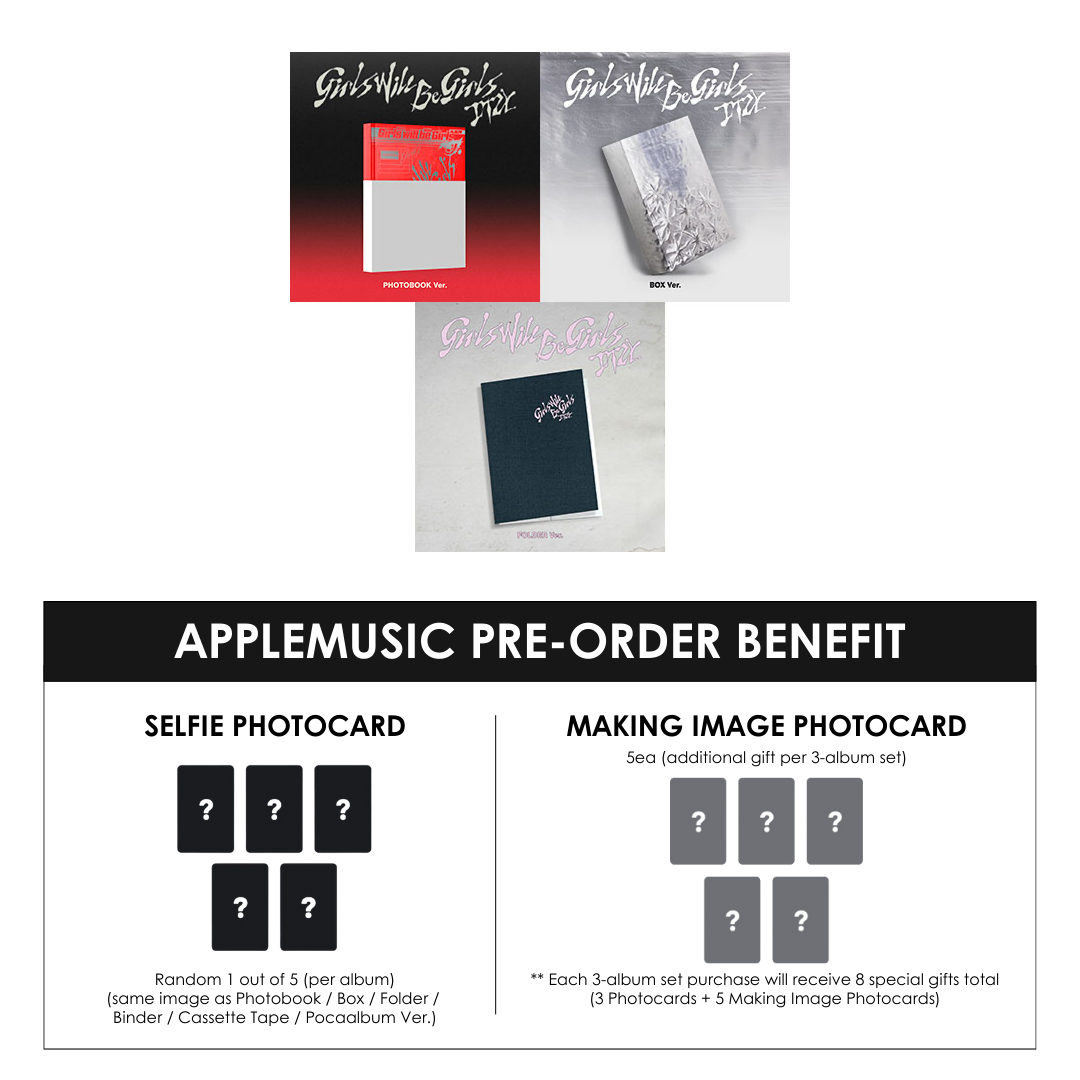 ITZY ALBUM - GIRLS WILL BE GIRLS + APPLEMUSIC PHOTOCARD (PRE-ORDER)