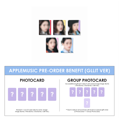 ILLIT 3RD MINI ALBUM - BOMB (GLLIT VER.) + APPLEMUSIC PHOTOCARD