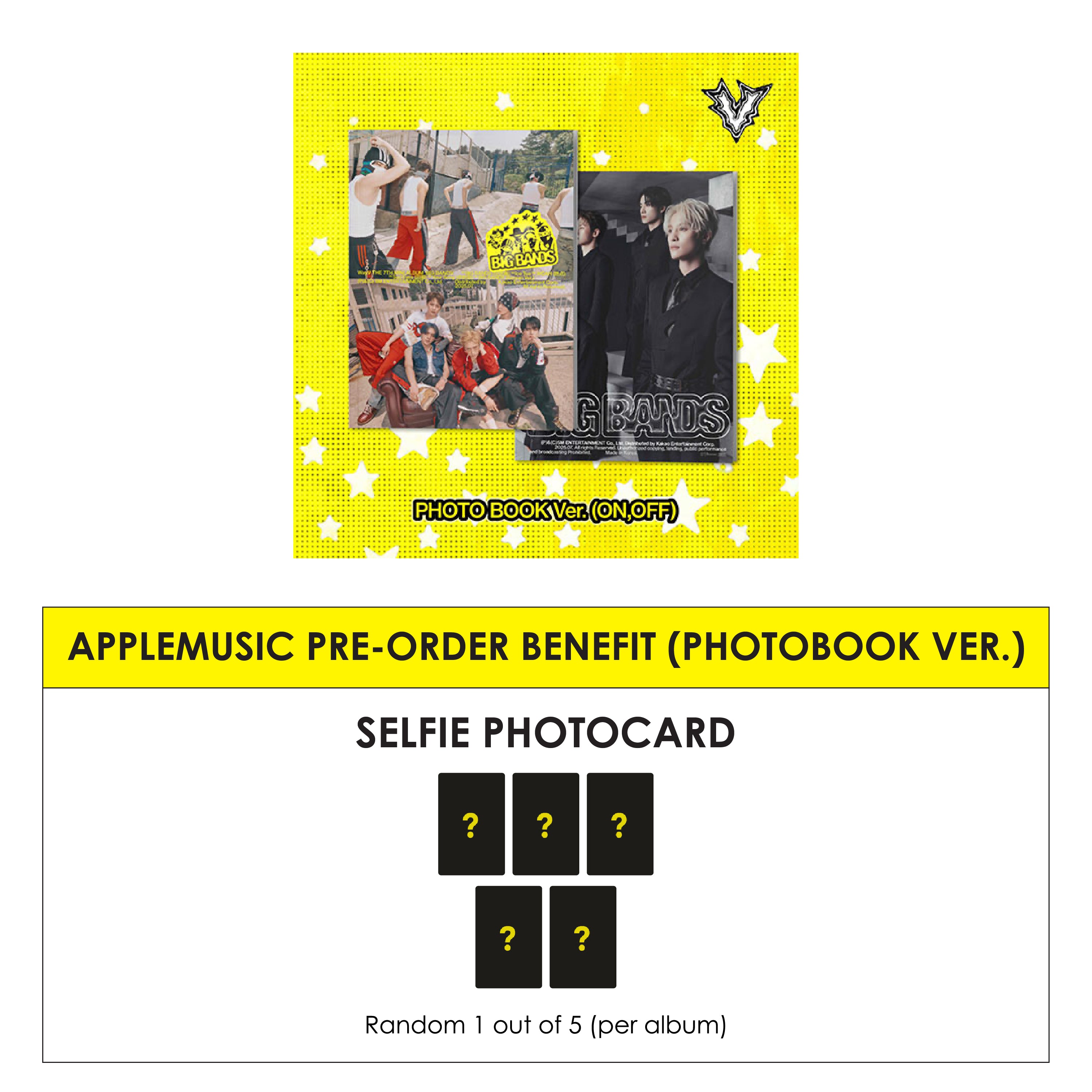 WAYV 7TH MINI ALBUM - BIG BANDS (PHOTOBOOK VER.) + APPLEMUSIC PHOTOCARD
