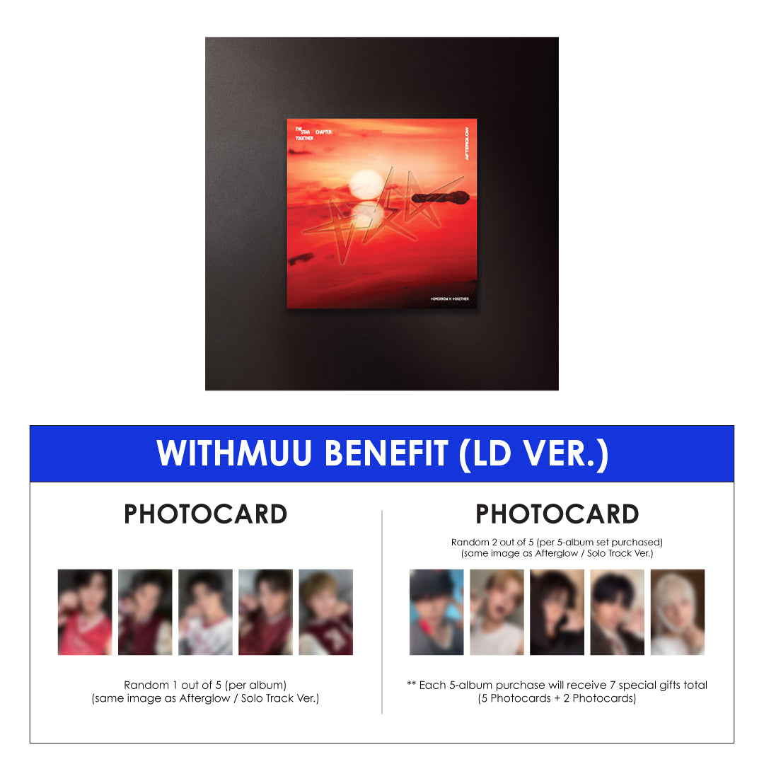 TXT 4TH ALBUM - THE STAR CHAPTER: TOGETHER (AFTERGLOW VER.) + WITHMUU PHOTOCARD (LD VER.) (PRE-ORDER)