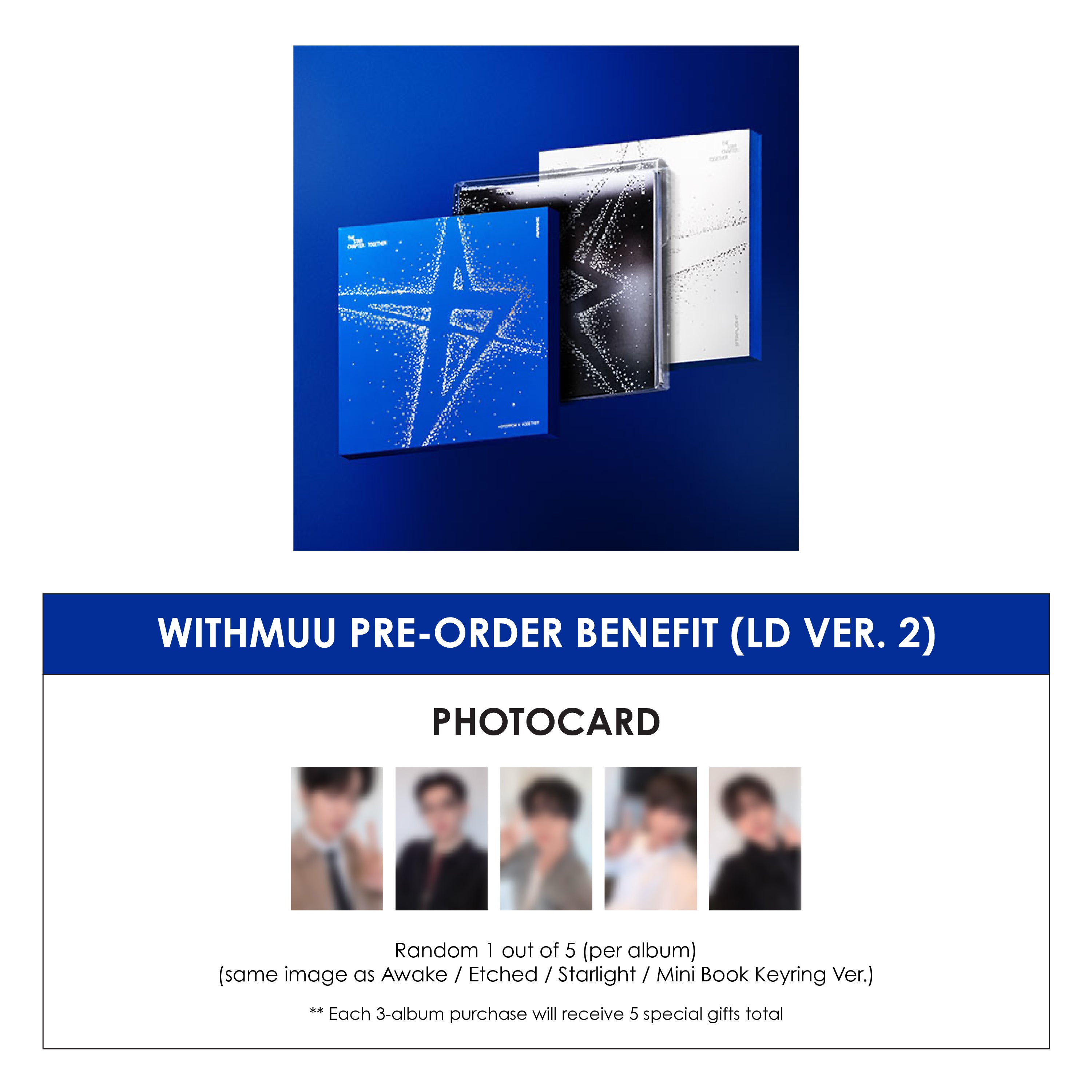 TXT 4TH ALBUM - THE STAR CHAPTER: TOGETHER + WITHMUU PHOTOCARD (LD VER.2) (PRE-ORDER)