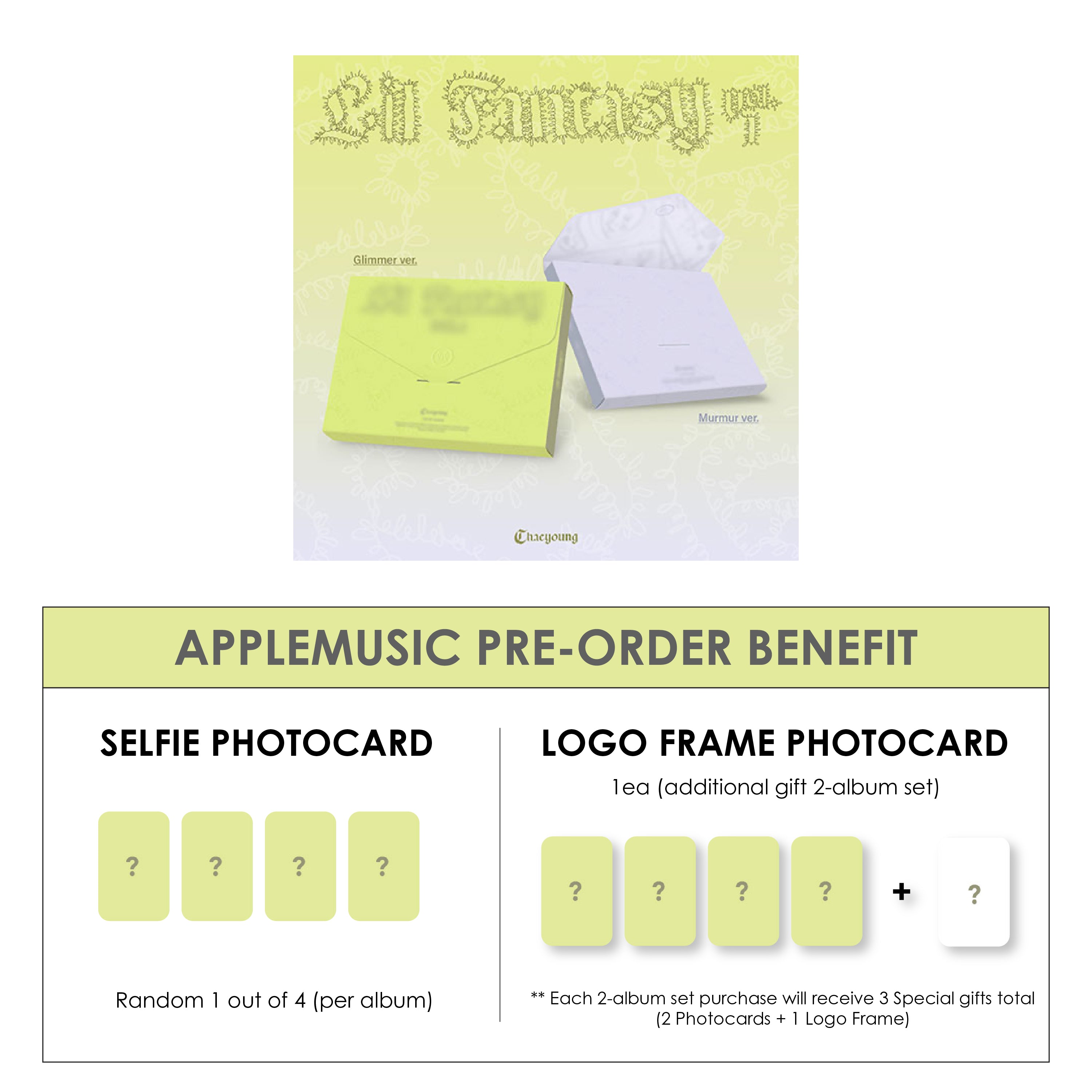 CHAEYOUNG 1ST ALBUM - LIL FANTASY VOL.1 + APPLEMUSIC PHOTOCARD + LOGO FRAME (PRE-ORDER)