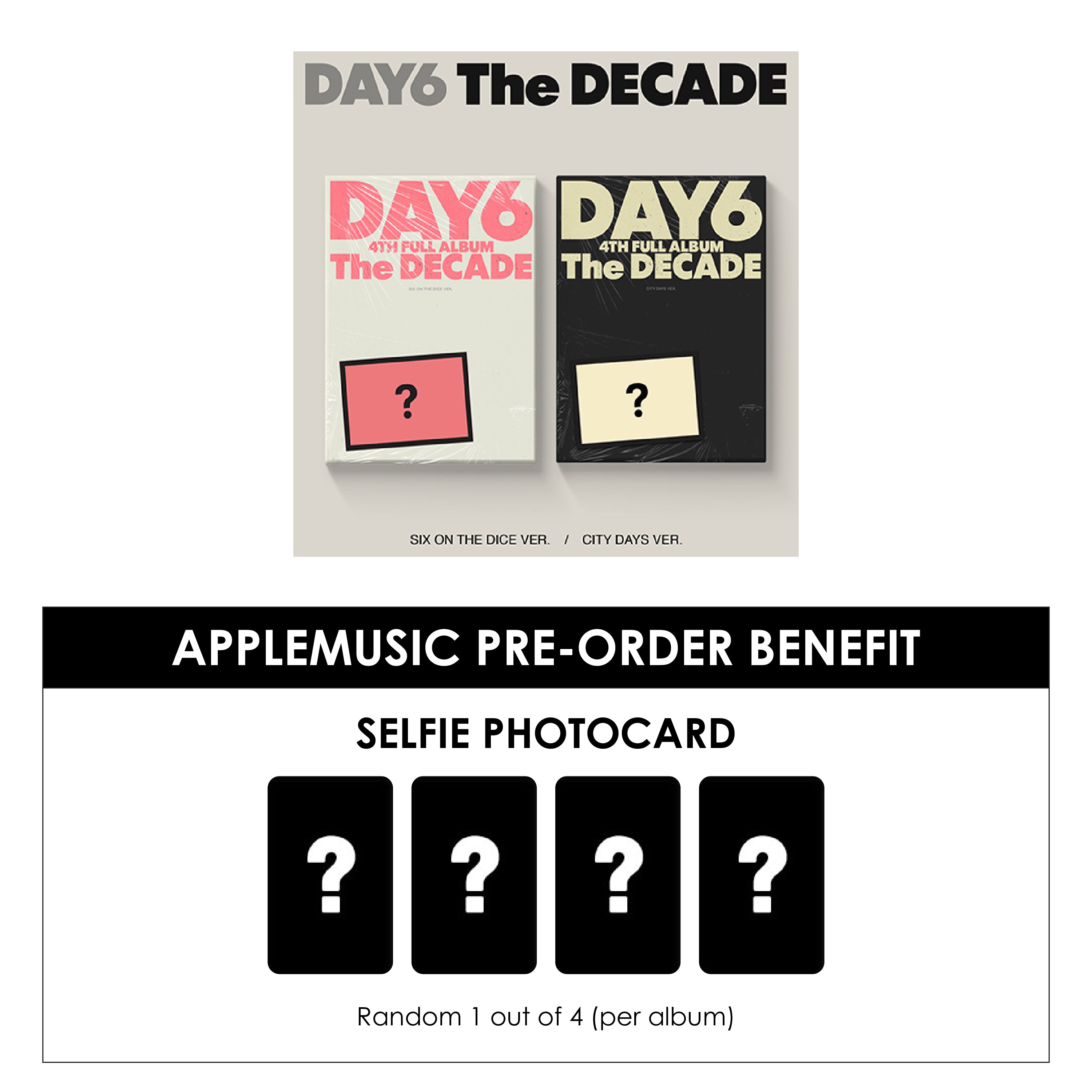 DAY6 4TH ALBUM - THE DECADE + APPLEMUSIC PHOTOCARD (PRE-ORDER)