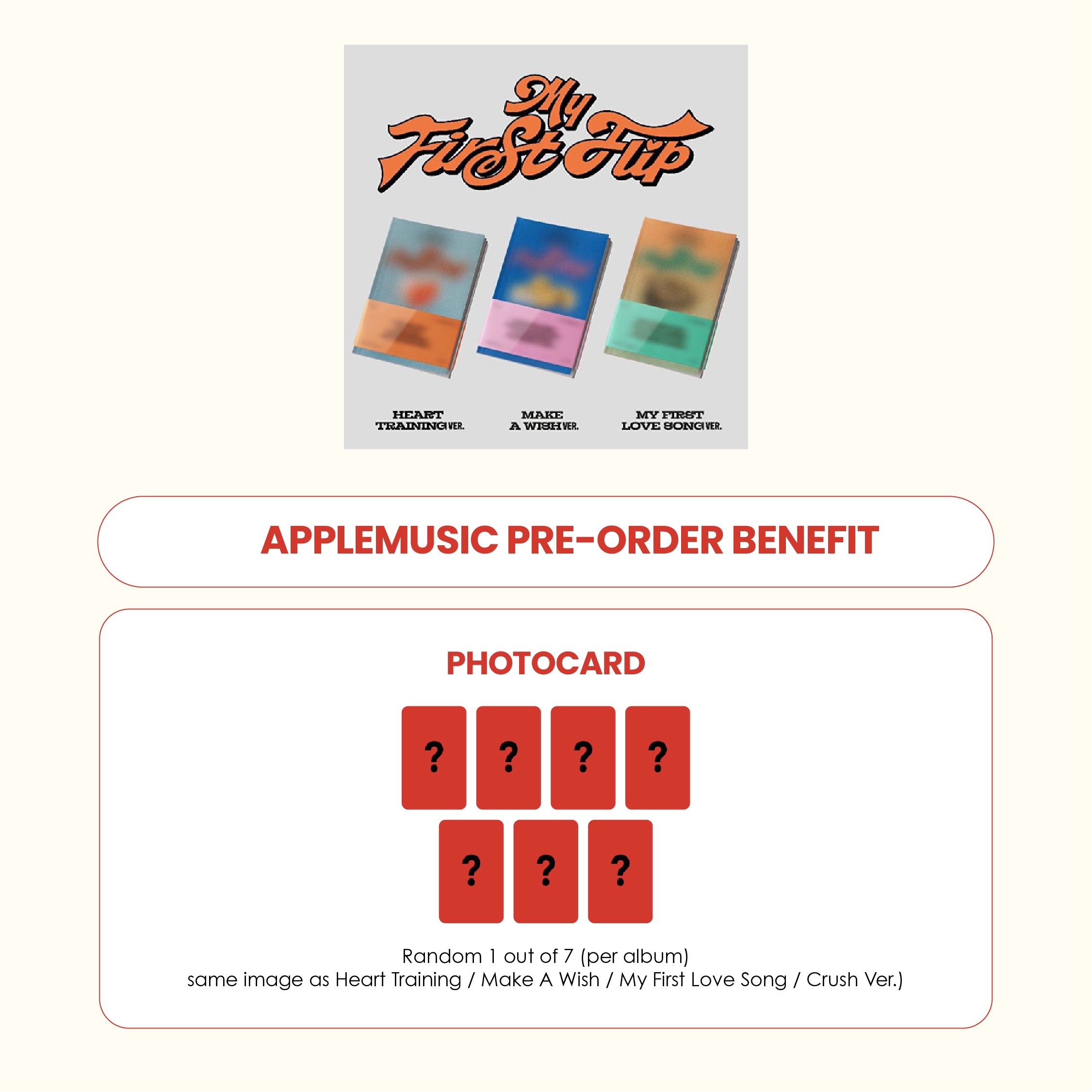 KICKFLIP 3RD MINI ALBUM - FIRST FLIP + APPLEMUSIC PHOTOCARD (PRE-ORDER)