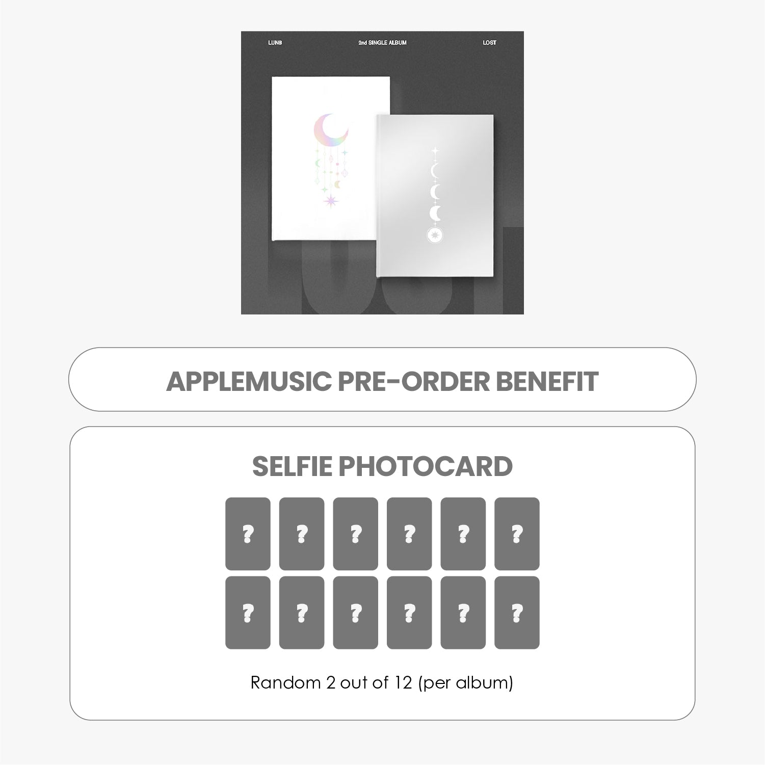 LUN8 2ND SINGLE ALBUM - LOST (META) + APPLEMUSIC PHOTOCARD (PRE-ORDER)