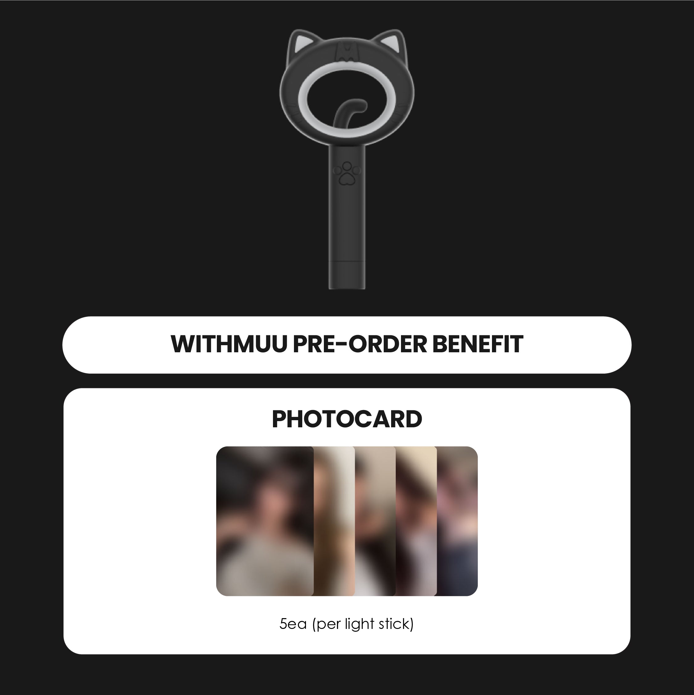 MEOVV OFFICIAL LIGHT STICK + WITHMUU PHOTOCARD (PRE-ORDER)