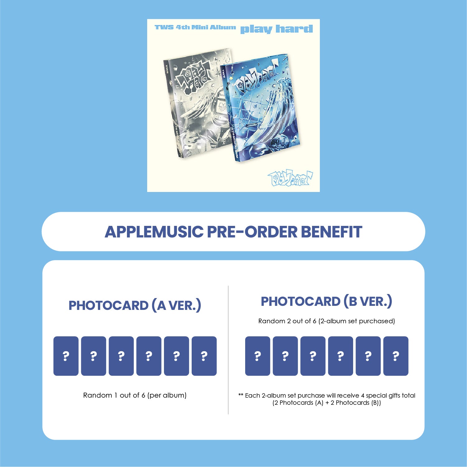 TWS 4TH MINI ALBUM - PLAY HARD + APPLEMUSIC PHOTOCARD (PRE-ORDER)