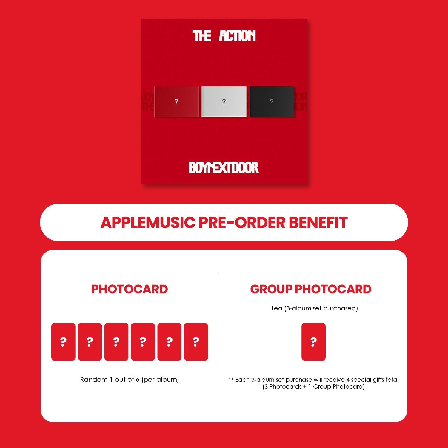 BOYNEXTDOOR 5TH EP ALBUM - THE ACTION + APPLEMUSIC PHOTOCARD (PRE-ORDER)