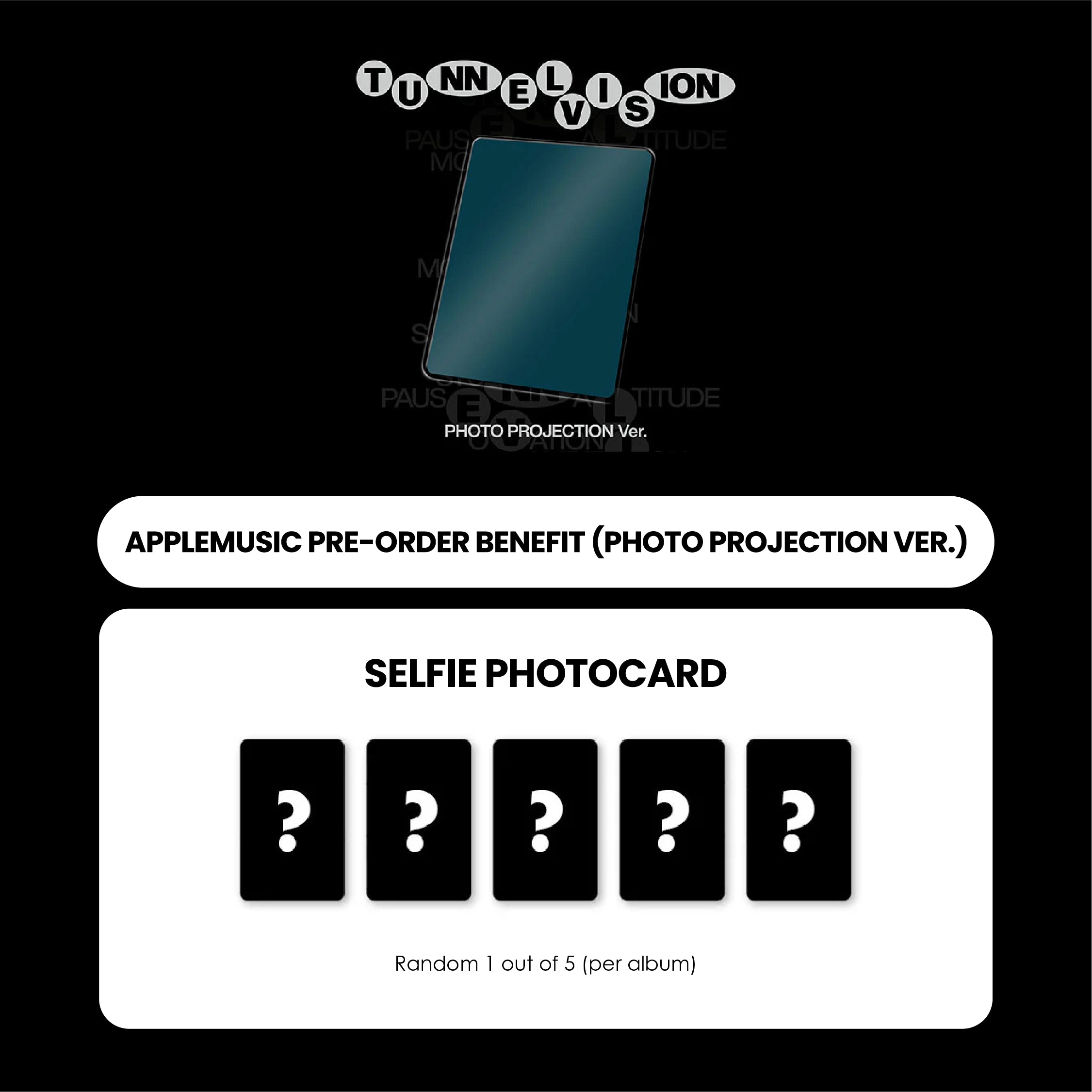 ITZY ALBUM - TUNNEL VISION (PHOTO PROJECTION VER.) + APPLEMUSIC PHOTOCARD (PRE-ORDER)