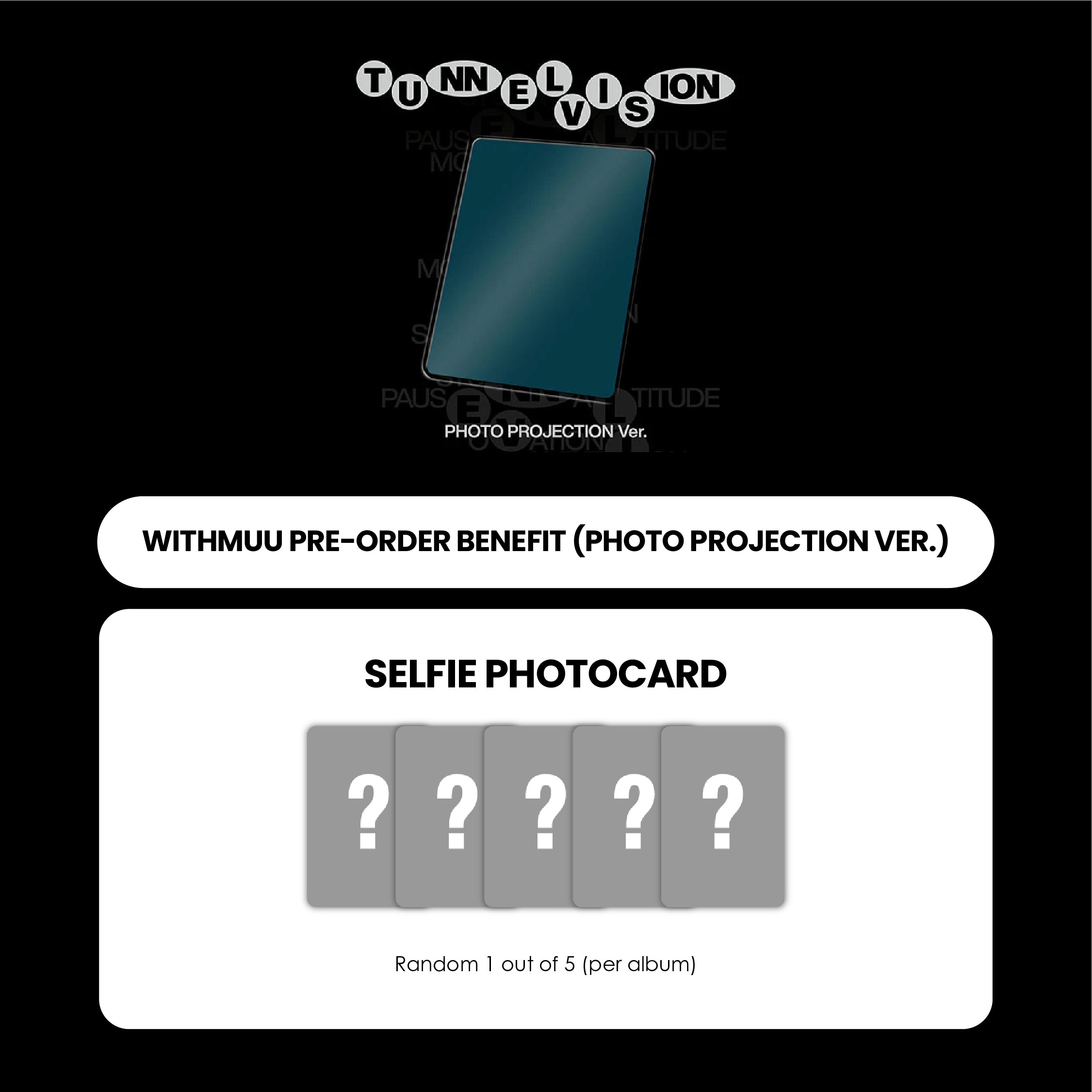 ITZY ALBUM - TUNNEL VISION (PHOTO PROJECTION VER.) + WITHMUU PHOTOCARD (PRE-ORDER)
