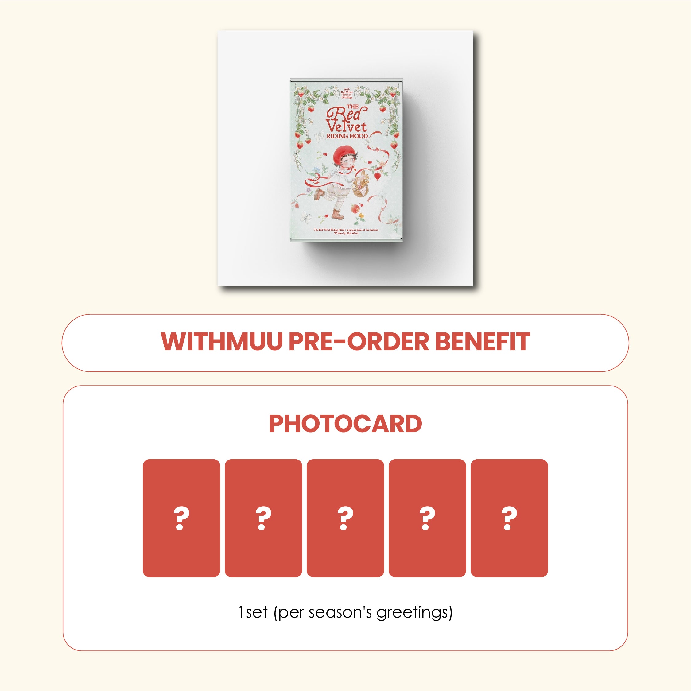RED VELVET 2026 SEASON'S GREETINGS + WITHMUU PHOTOCARD (PRE-ORDER)