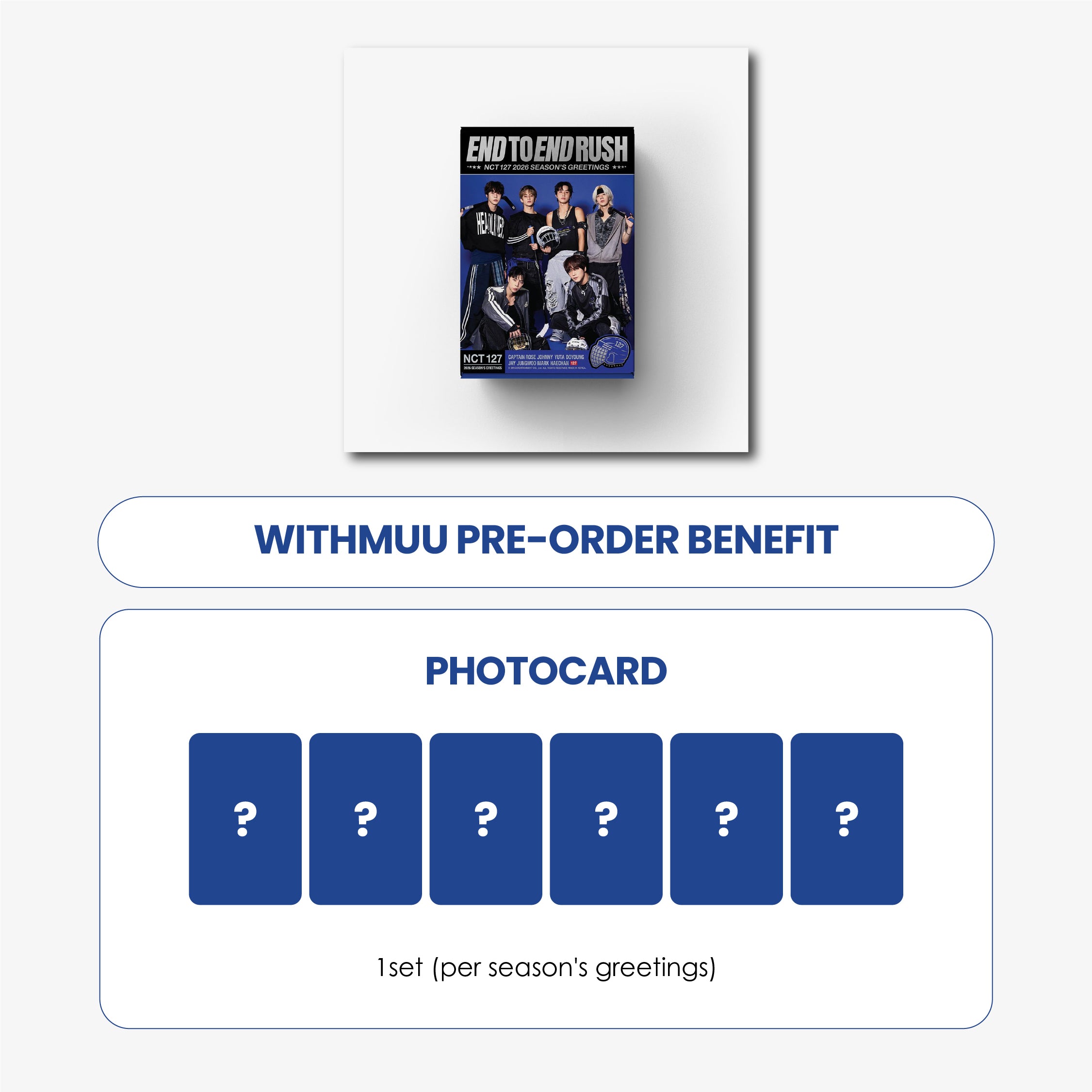 NCT 127 2026 SEASON'S GREETINGS + WITHMUU PHOTOCARD (PRE-ORDER)