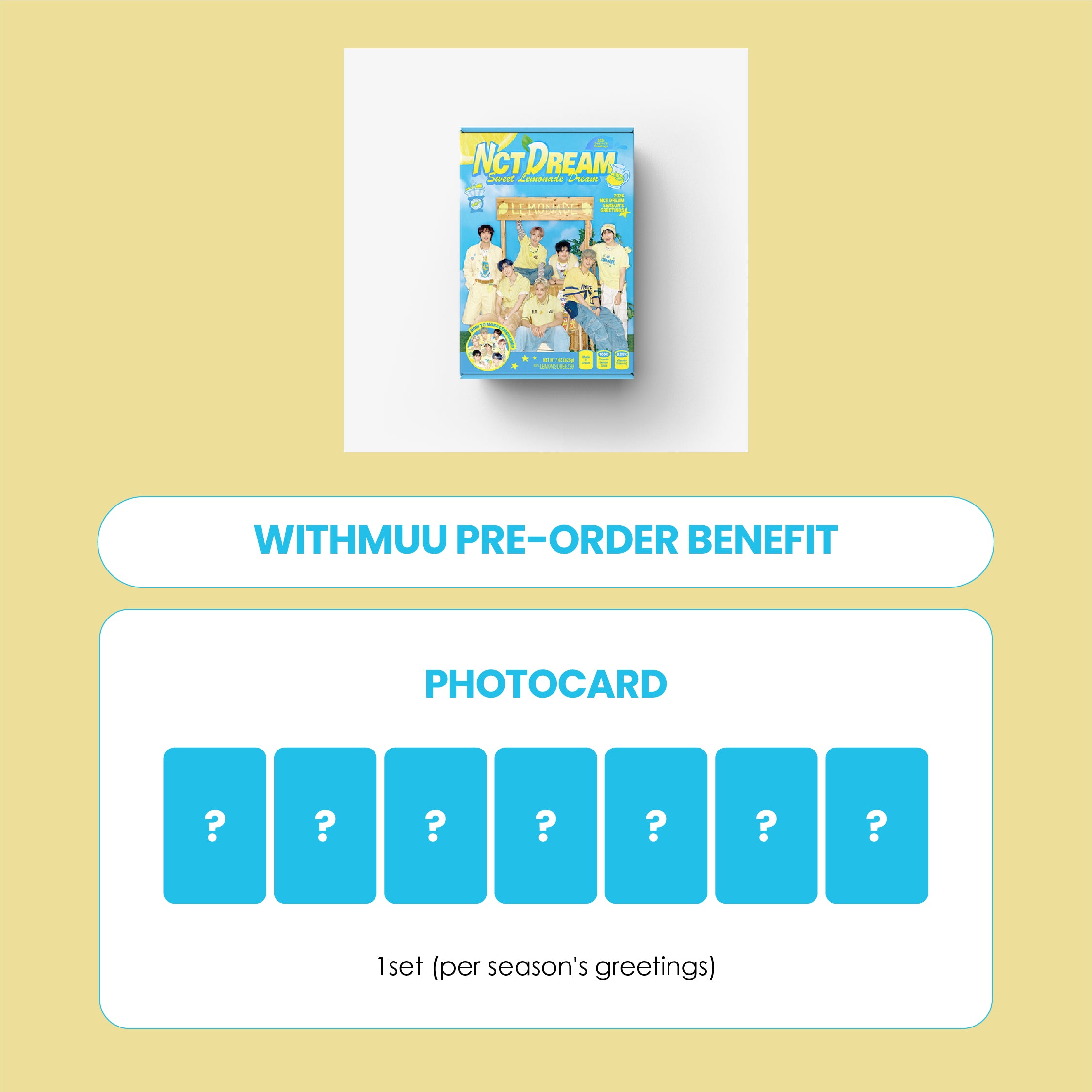 NCT DREAM 2026 SEASON'S GREETINGS + WITHMUU PHOTOCARD (PRE-ORDER)