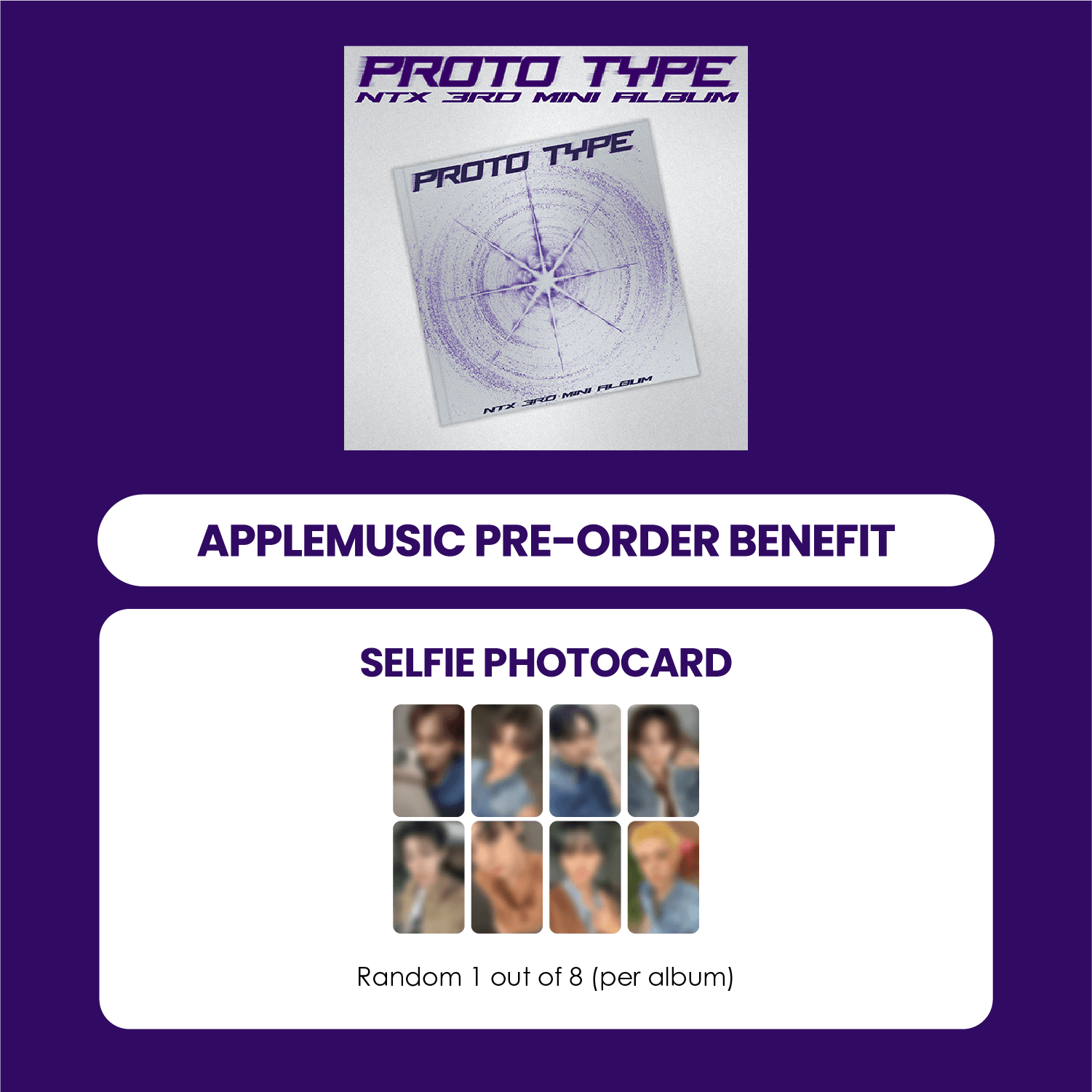 NTX 3RD MINI ALBUM - PROTO TYPE + APPLEMUSIC PHOTOCARD (PRE-ORDER)
