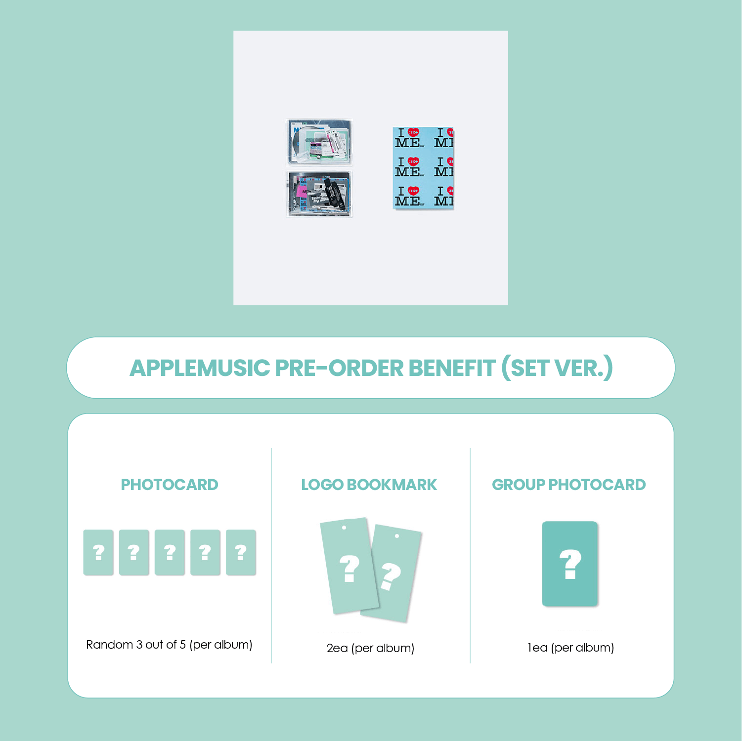 ILLIT 1ST SINGLE ALBUM - NOT CUTE ANYMORE (SET VER.) + APPLEMUSIC PHOTOCARD + LOGO BOOKMARK (PRE-ORDER)