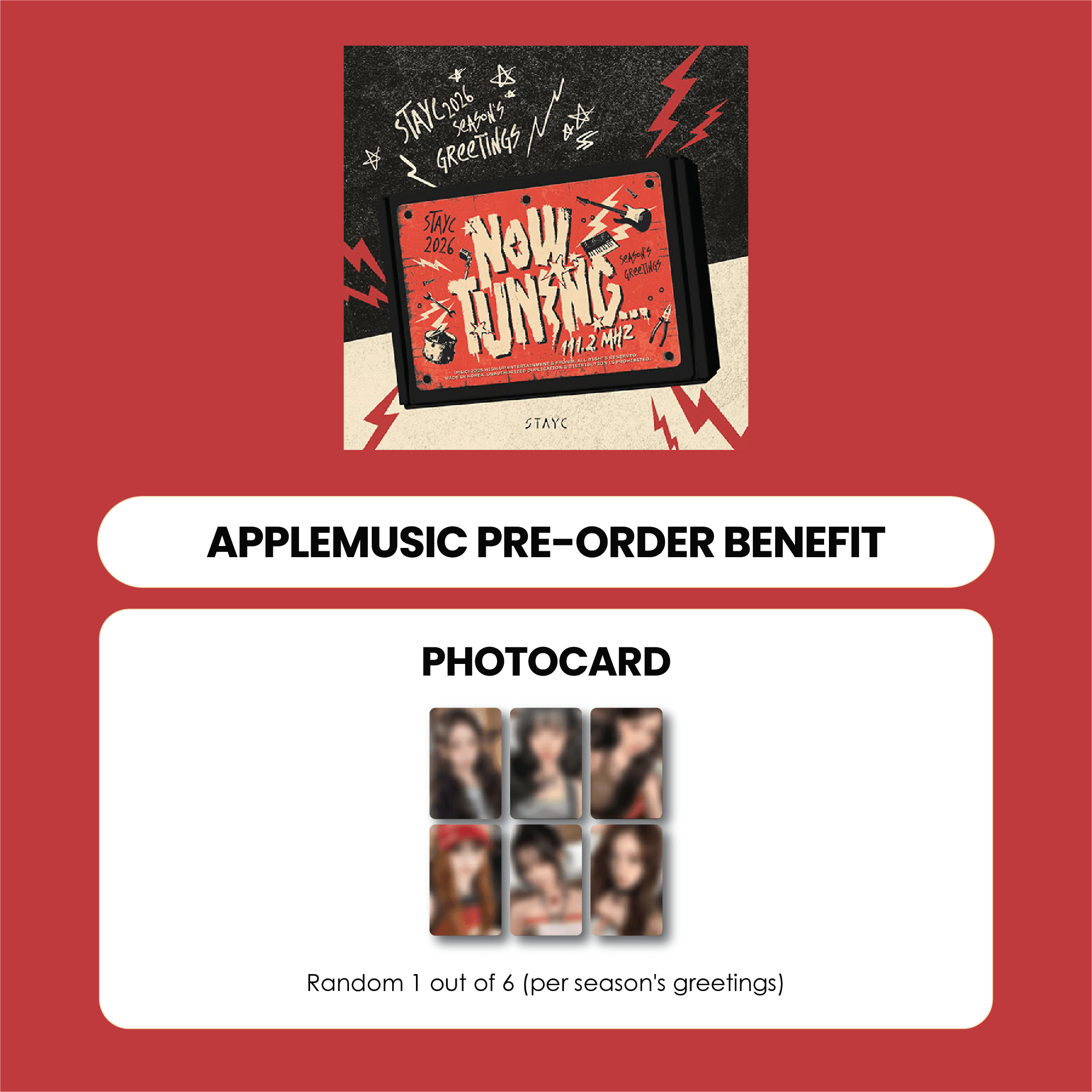 STAYC 2026 SEASON'S GREETINGS - NOW TUNING 111.2MHZ + APPLEMUSIC PHOTOCARD (PRE-ORDER)