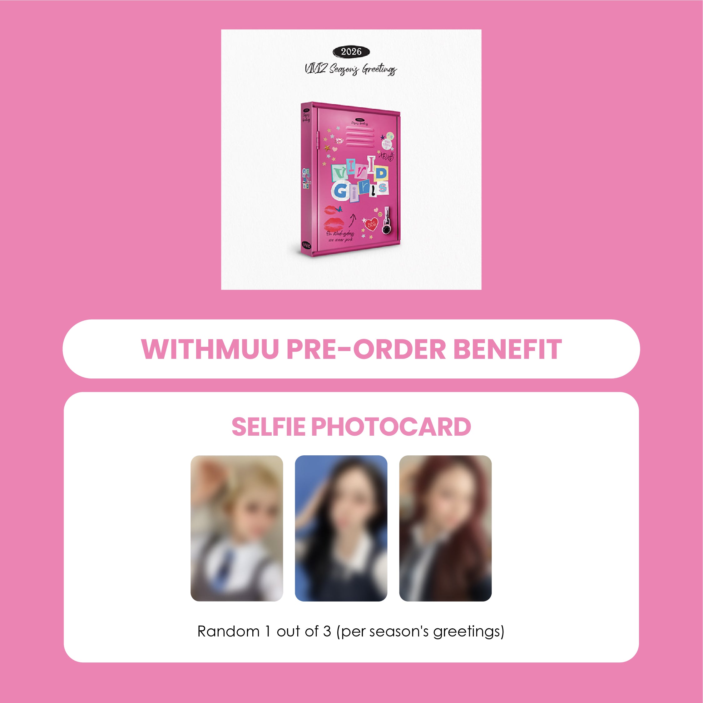 VIVIZ 2026 SEASON'S GREETINGS - VIVID GIRLS + WITHMUU PHOTOCARD
