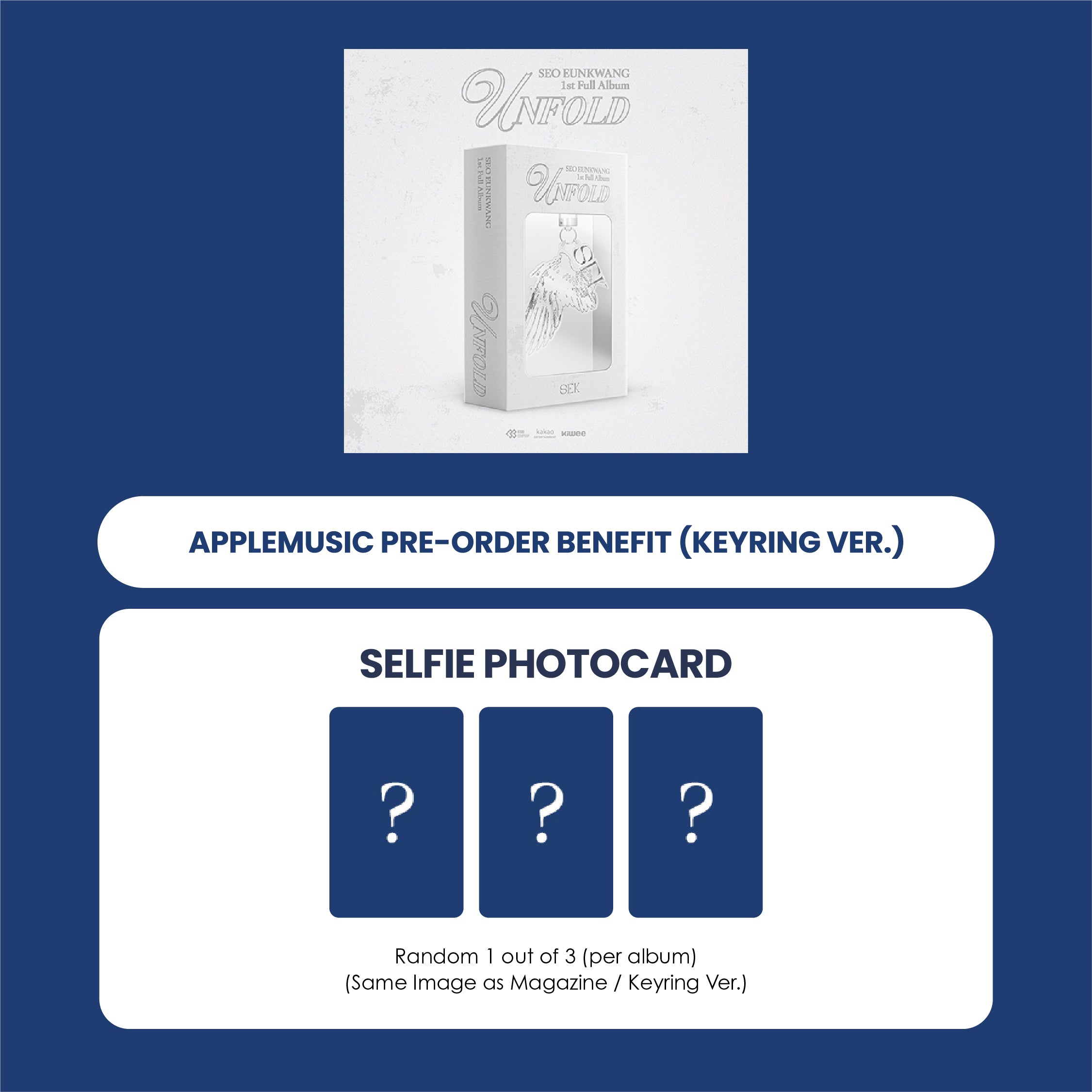SEO EUNKWANG 1ST ALBUM - UNFOLD (KEYRING VER.) + APPLEMUSIC PHOTOCARD (PRE-ORDER)