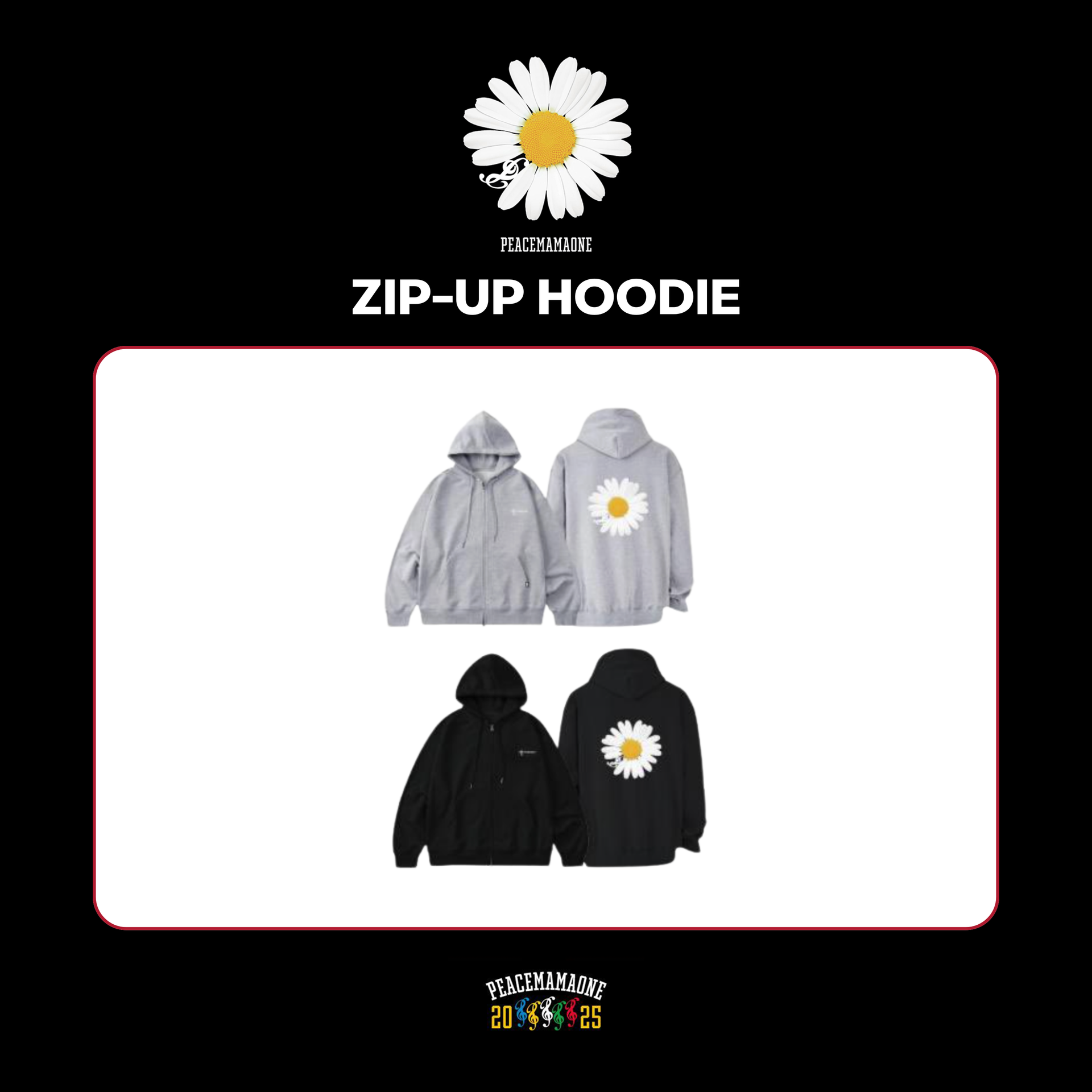 2025 MAMA X PEACEMINUSONE POP-UP OFFICIAL MD - 01. ZIP-UP HOODIE 2025 MAMA X PEACEMINUSONE POP-UP OFFICIAL MD - 01. ZIP-UP HOODIE