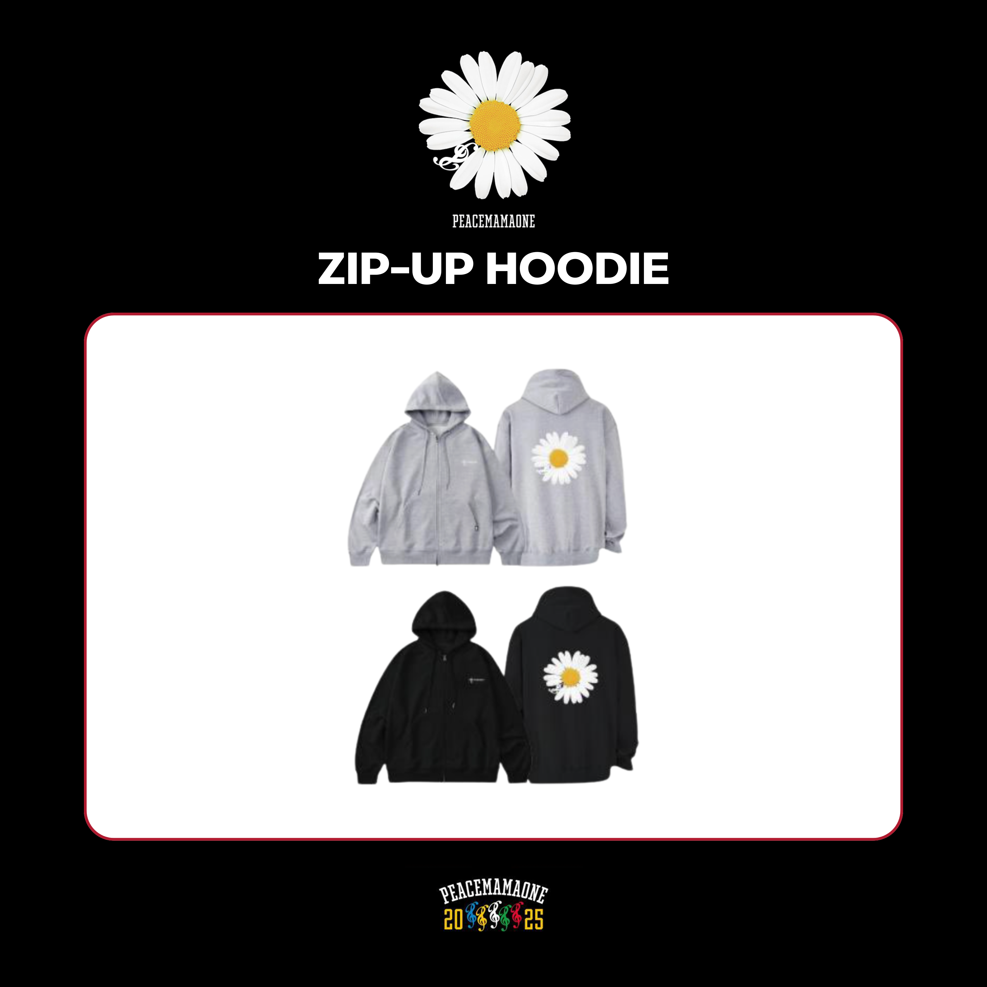 2025 MAMA X PEACEMINUSONE POP-UP OFFICIAL MD - 01. ZIP-UP HOODIE