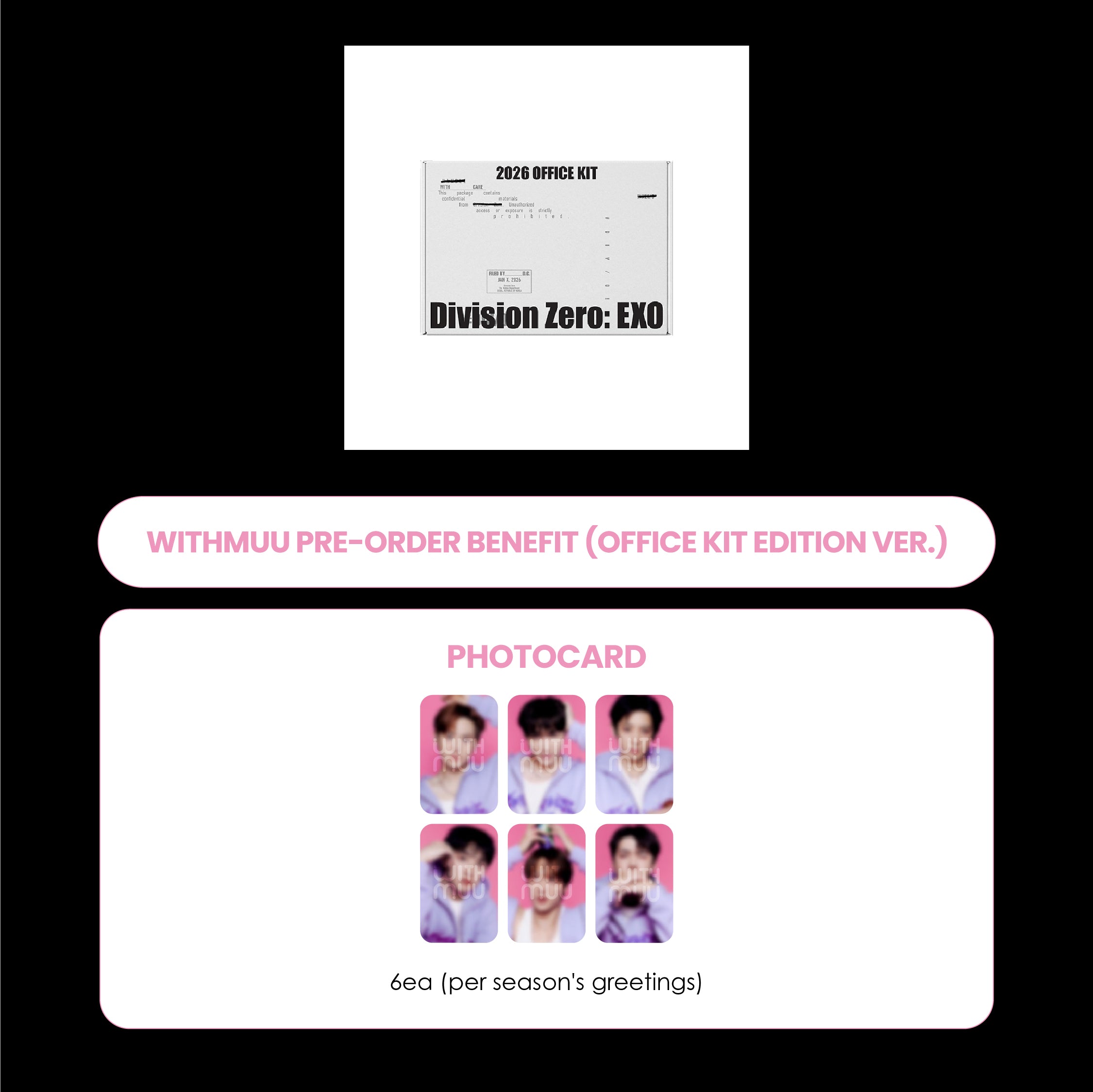 EXO 2026 SEASON'S GREETINGS - DIVISION ZERO : EXO (OFFICE KIT EDITION) + WITHMUU PHOTOCARD (PRE-ORDER)
