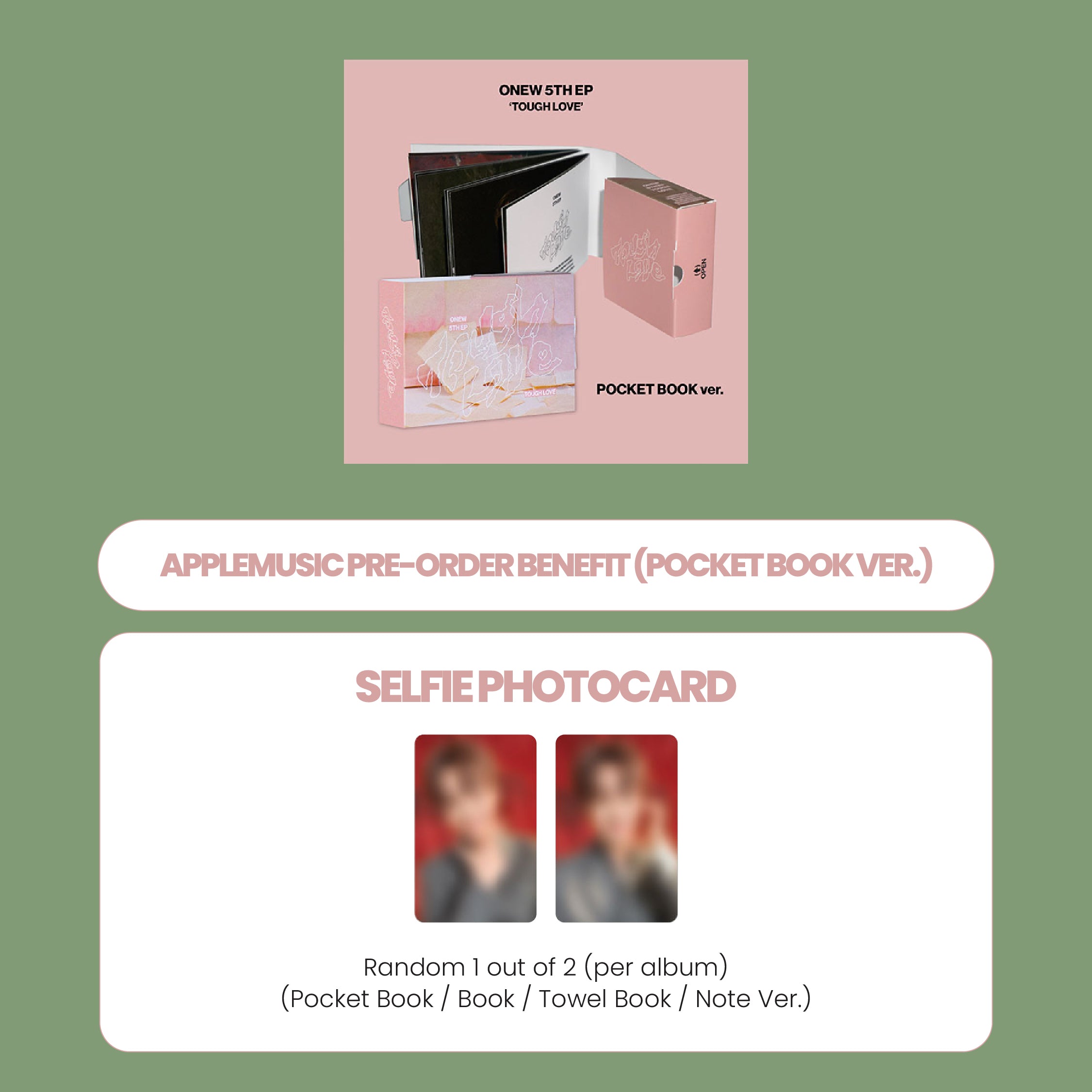 ONEW 5TH MINI ALBUM - TOUGH LOVE (POCKET BOOK VER.) (PRE-ORDER)