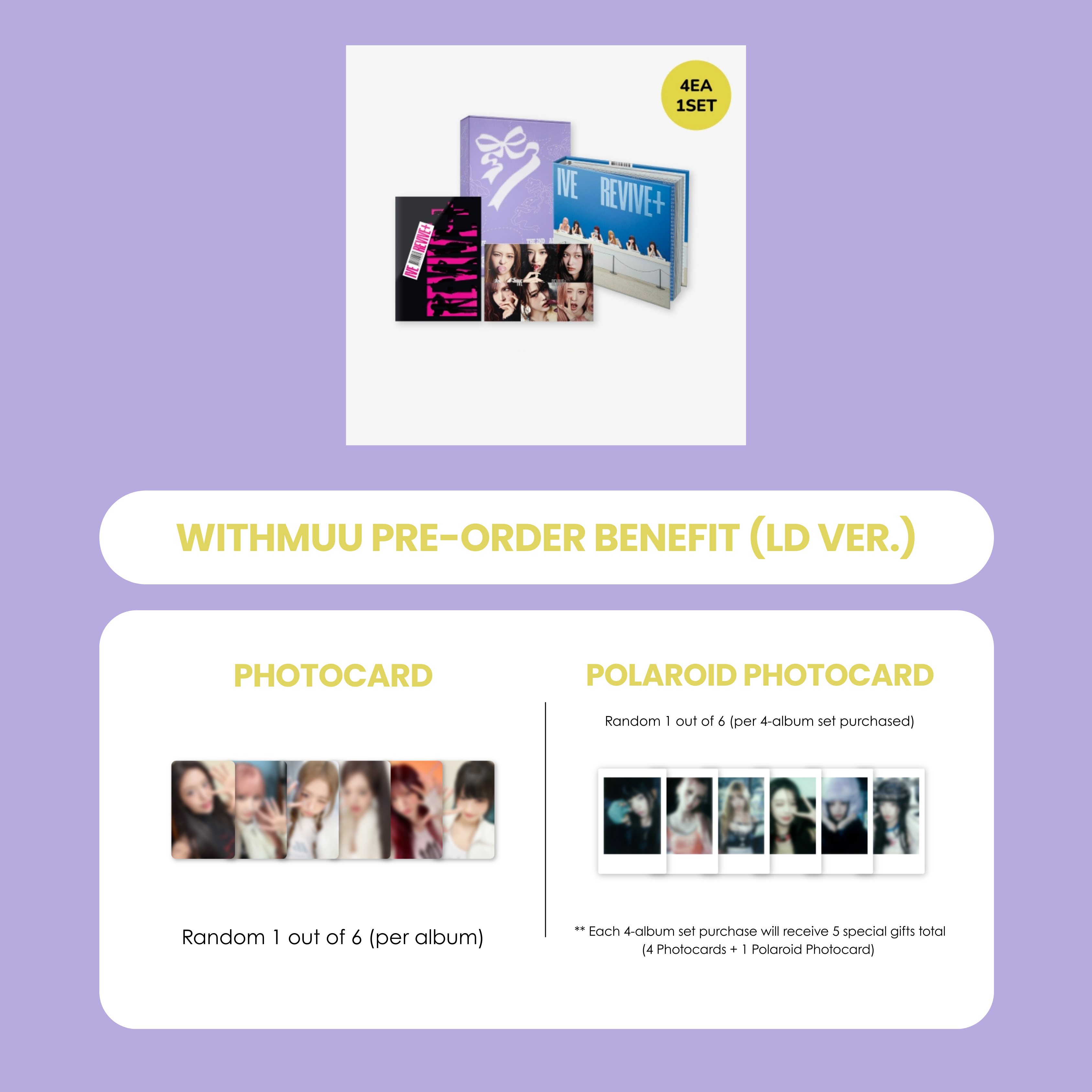 IVE 2ND ALBUM - REVIVI+ + WITHMUU PHOTOCARD (LD VER.) (PRE-ORDER)