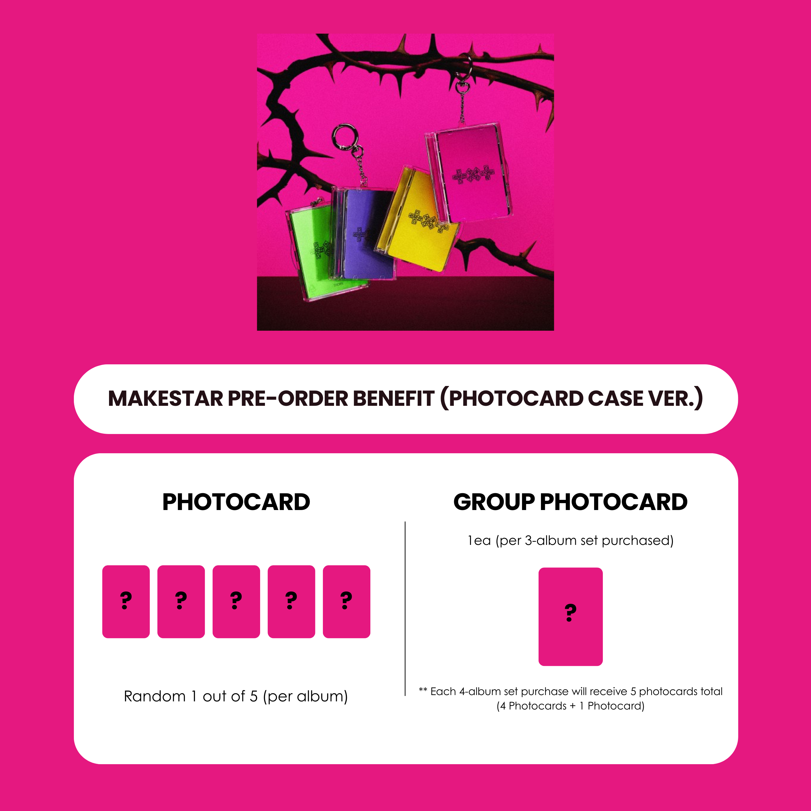 TXT 8TH MINI ALBUM - 7TH YEAR: WHEN THE WIND BRIEFLY STOPPED IN THE THORN BUSH (PHOTOCARD CASE VER.) + MAKESTAR PHOTOCARD (PRE-ORDER)