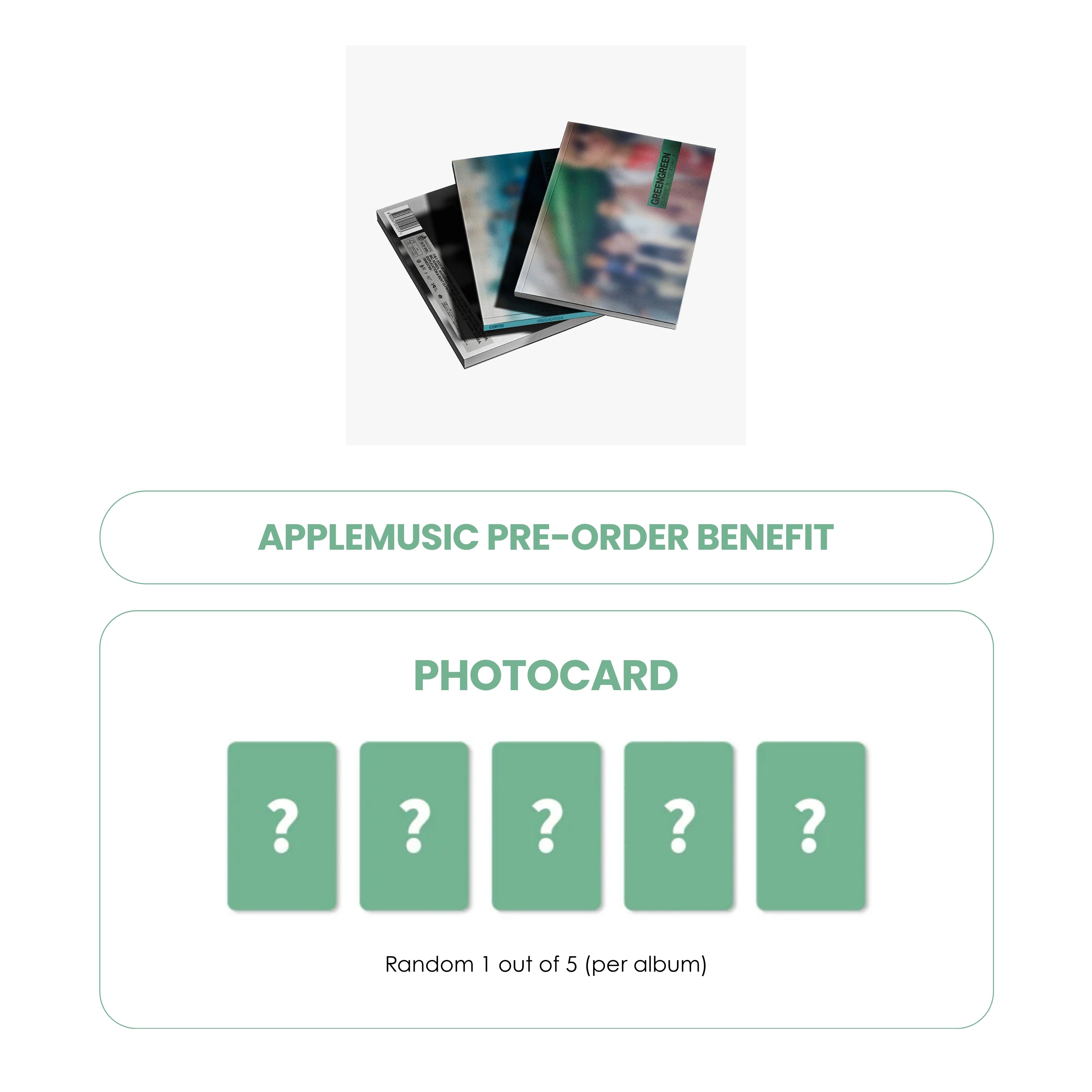 CORTIS 2ND EP ALBUM - GREENGREEN + APPLEMUSIC PHOTOCARD (PRE-ORDER)