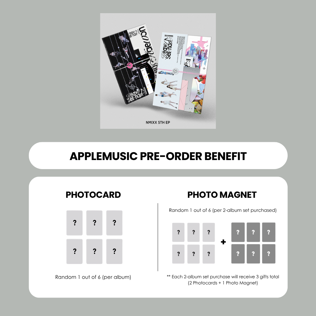 NMIXX 5TH EP ALBUM - HEAVY SERENADE + APPLEMUSIC PHOTOCARD + PHOTO MAGNET (PRE-ORDER)