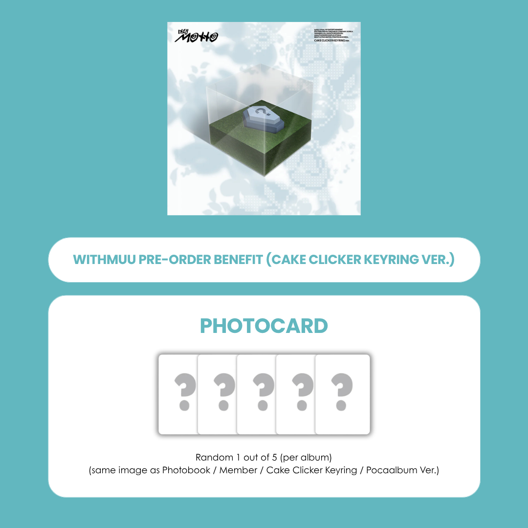 ITZY MINI ALBUM - MOTTO (CAKE CLICKER KEYRING VER.) + WITHMUU PHOTOCARD (PRE-ORDER)
