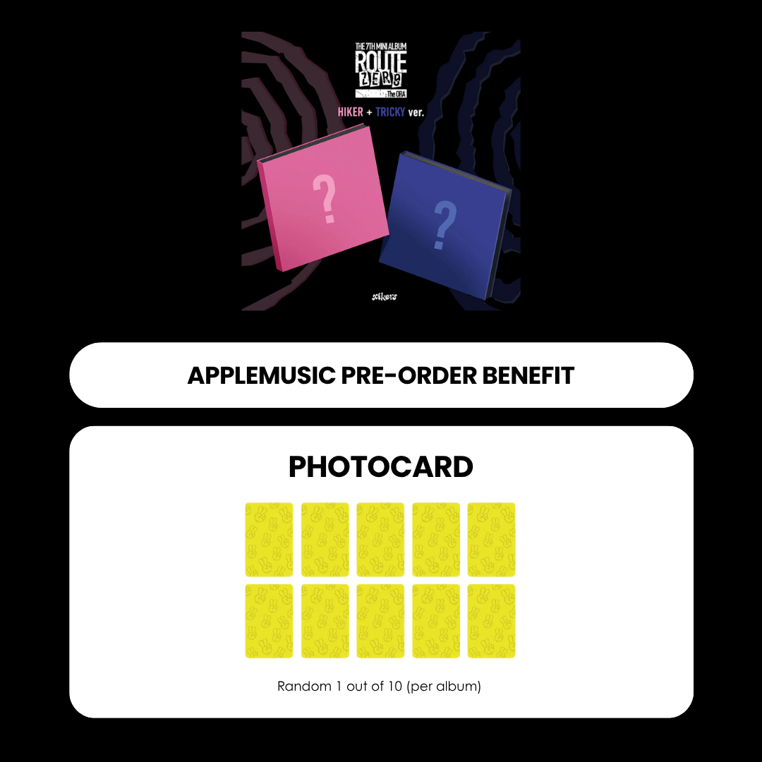 XIKERS 7TH MINI ALBUM - ROUTE ZERO : THE ORA + APPLEMUSIC PHOTOCARD (PRE-ORDER)