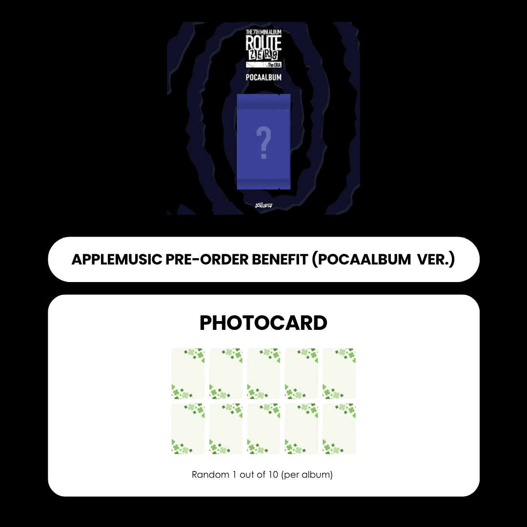 XIKERS 7TH MINI ALBUM - ROUTE ZERO : THE ORA (POCAALBUM) + APPLEMUSIC PHOTOCARD (PRE-ORDER)