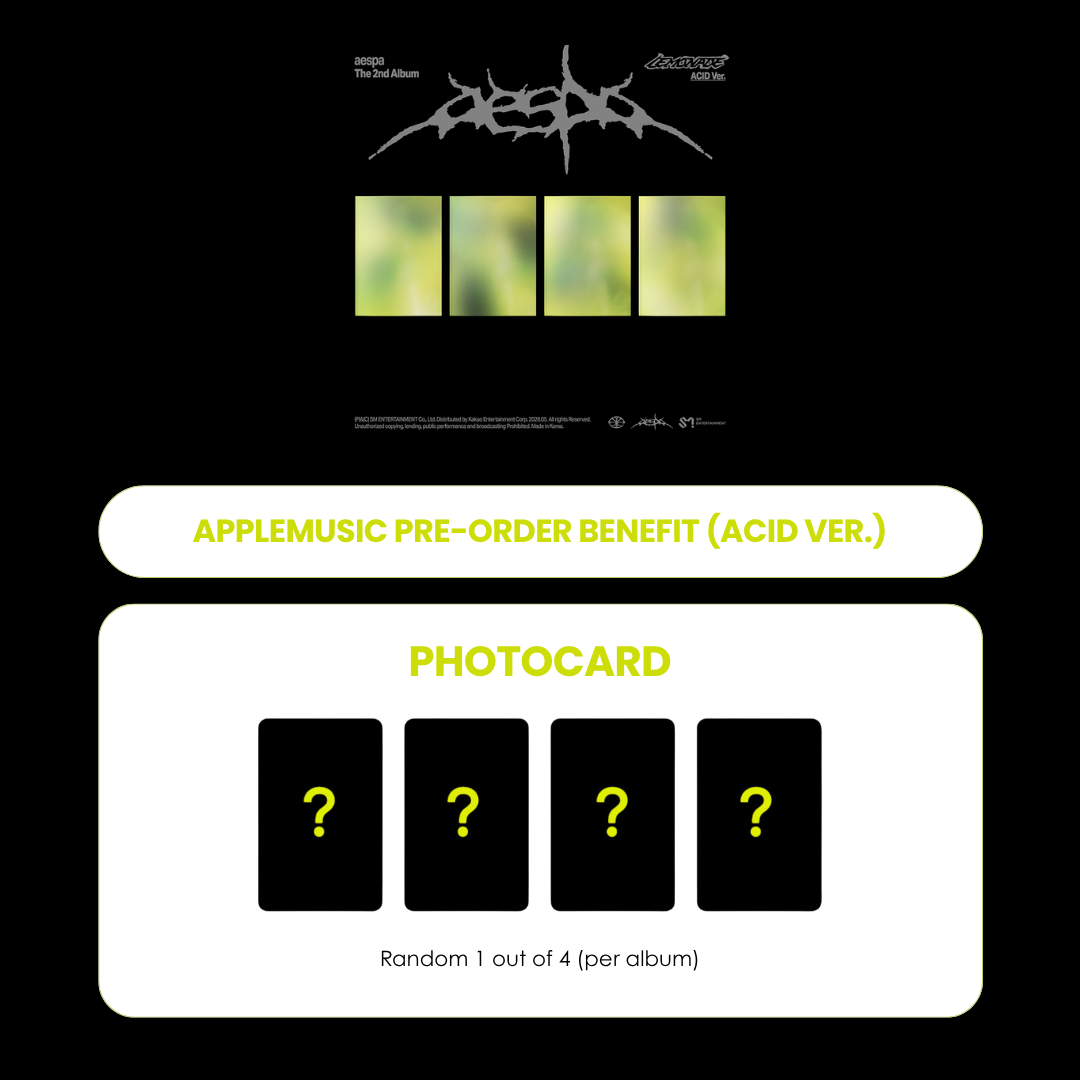 AESPA 2ND ALBUM - LEMONADE (ACID VER.) + APPLEMUSIC PHOTOCARD (PRE-ORDER)