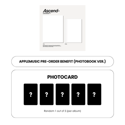 ZEROBASEONE 6TH MINI ALBUM - ASCEND- (PHOTOBOOK VER.) + APPLEMUSIC PHOTOCARD