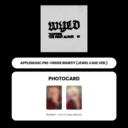 TAEYONG 1ST ALBUM - WYLD (JEWEL CASE VER.) + APPLEMUSIC PHOTOCARD