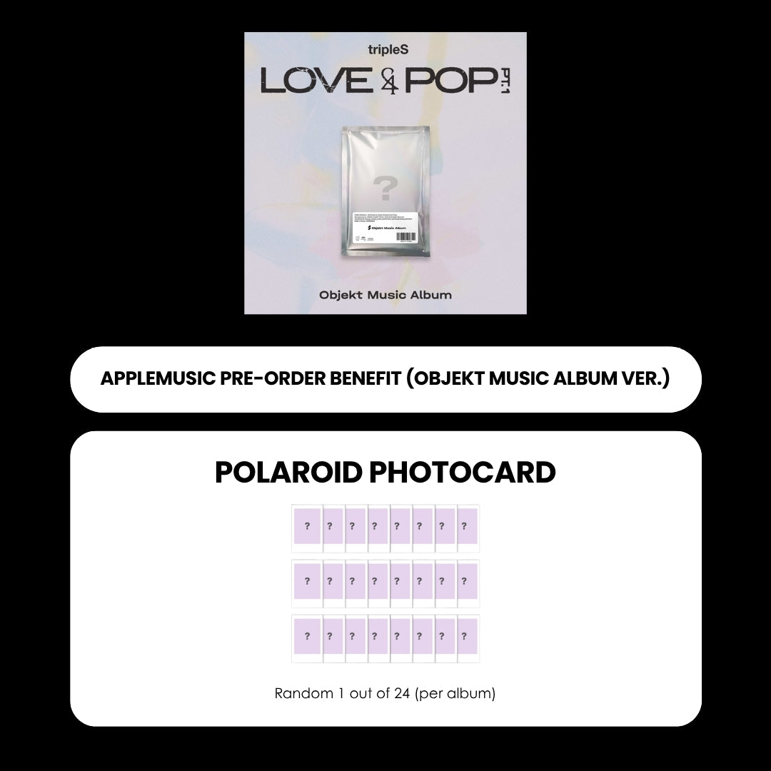 TRIPLES MINI ALBUM - LOVE&POP PT.1 (OBJEKT MUSIC ALBUM VER.) + WITHMUU PHOTOCARD