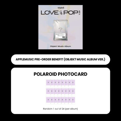 TRIPLES MINI ALBUM - LOVE&POP PT.1 (OBJEKT MUSIC ALBUM VER.) + WITHMUU PHOTOCARD (PRE-ORDER)