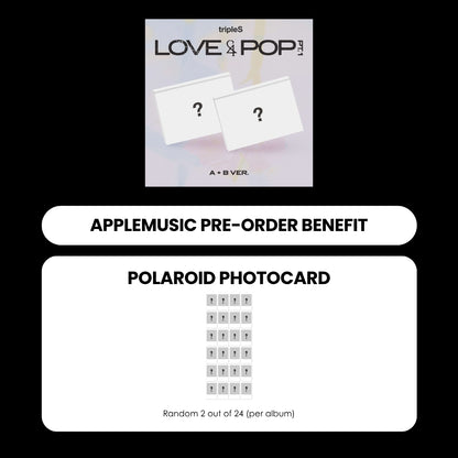 TRIPLES MINI ALBUM - LOVE&POP PT.1 + APPLEMUSIC PHOTOCARD (PRE-ORDER)