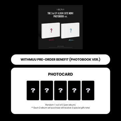MEOVV 2ND EP ALBUM - BITE NOW (PHOTOBOOK VER.) + WITHMUU PHOTOCARD