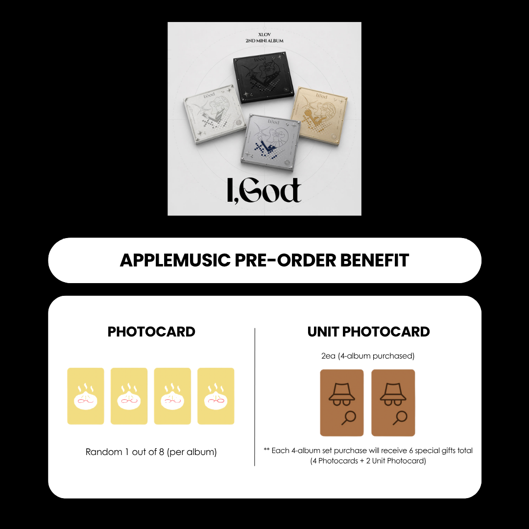 XLOV 2ND MINI ALBUM - I,GOD + APPLEMUSIC PHOTOCARD (PRE-ORDER)