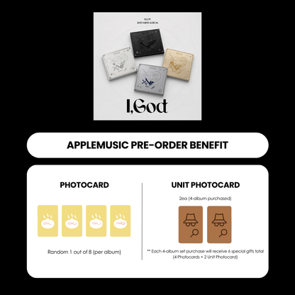 XLOV 2ND MINI ALBUM - I,GOD + APPLEMUSIC PHOTOCARD (PRE-ORDER)