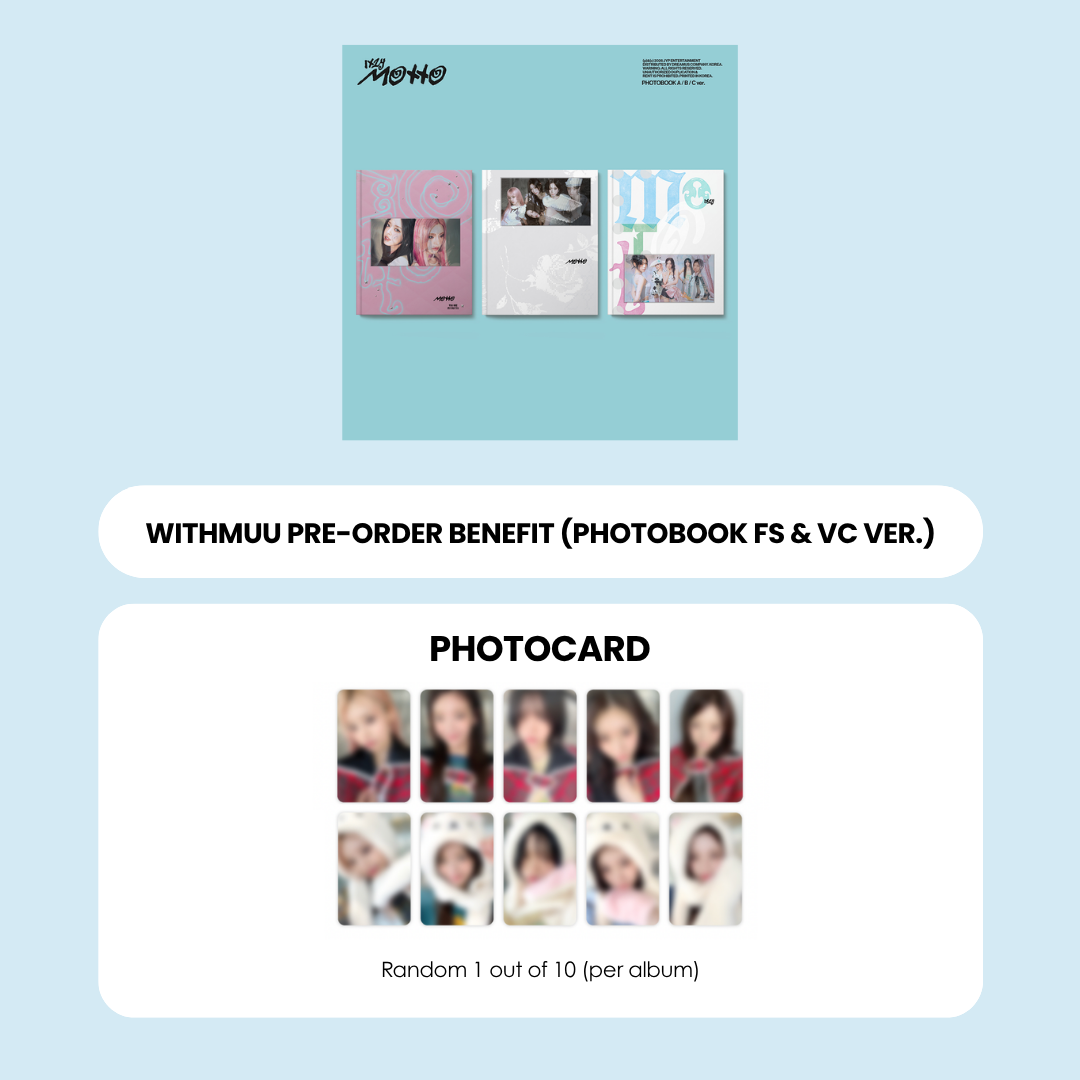 ITZY MINI ALBUM - MOTTO (PHOTOBOOK VER.) + WITHMUU PHOTOCARD (FS & VC VER.) (PRE-ORDER)