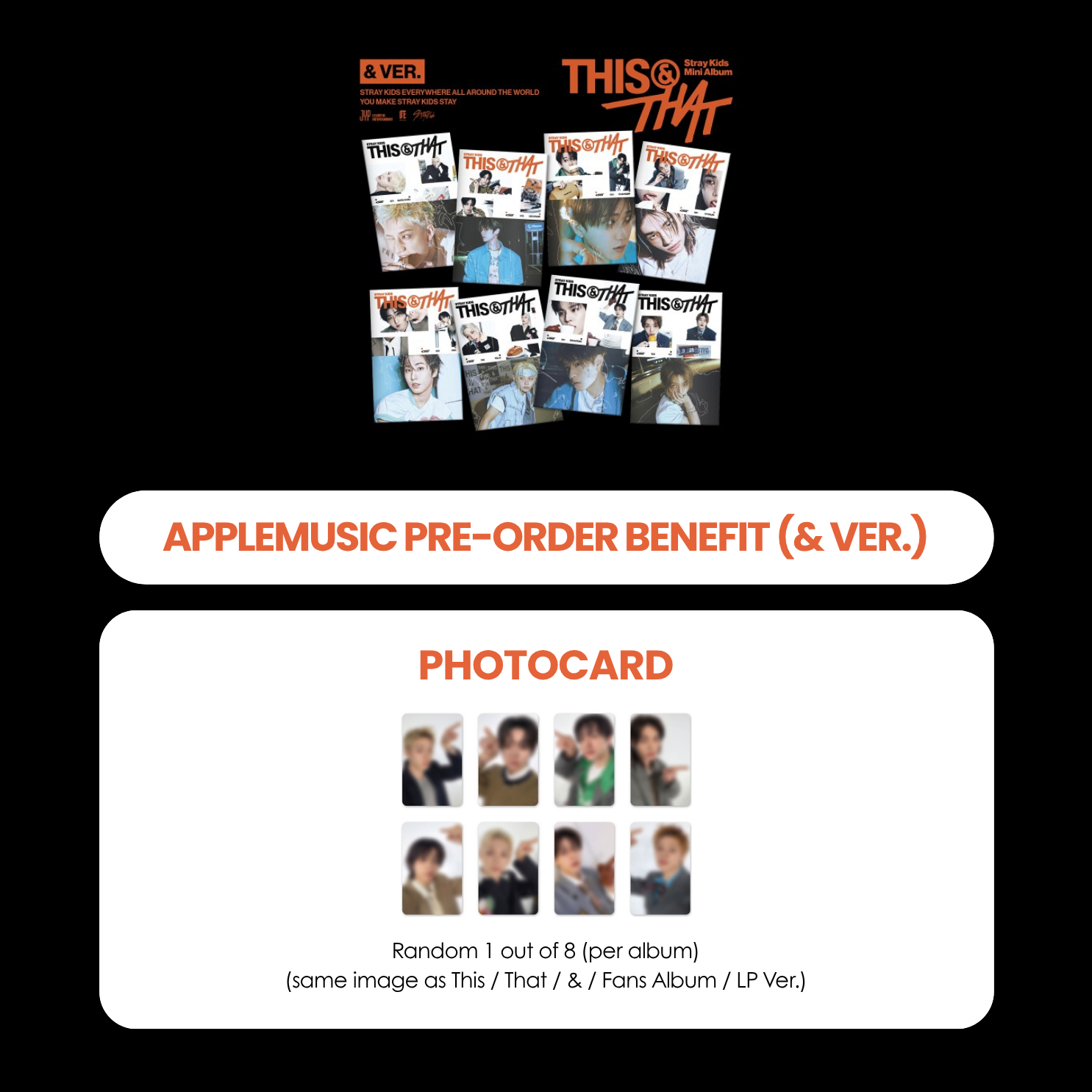 STRAY KIDS ALBUM - THIS & THAT (& VER.) + APPLEMUSIC PHOTOCARD (PRE-ORDER)